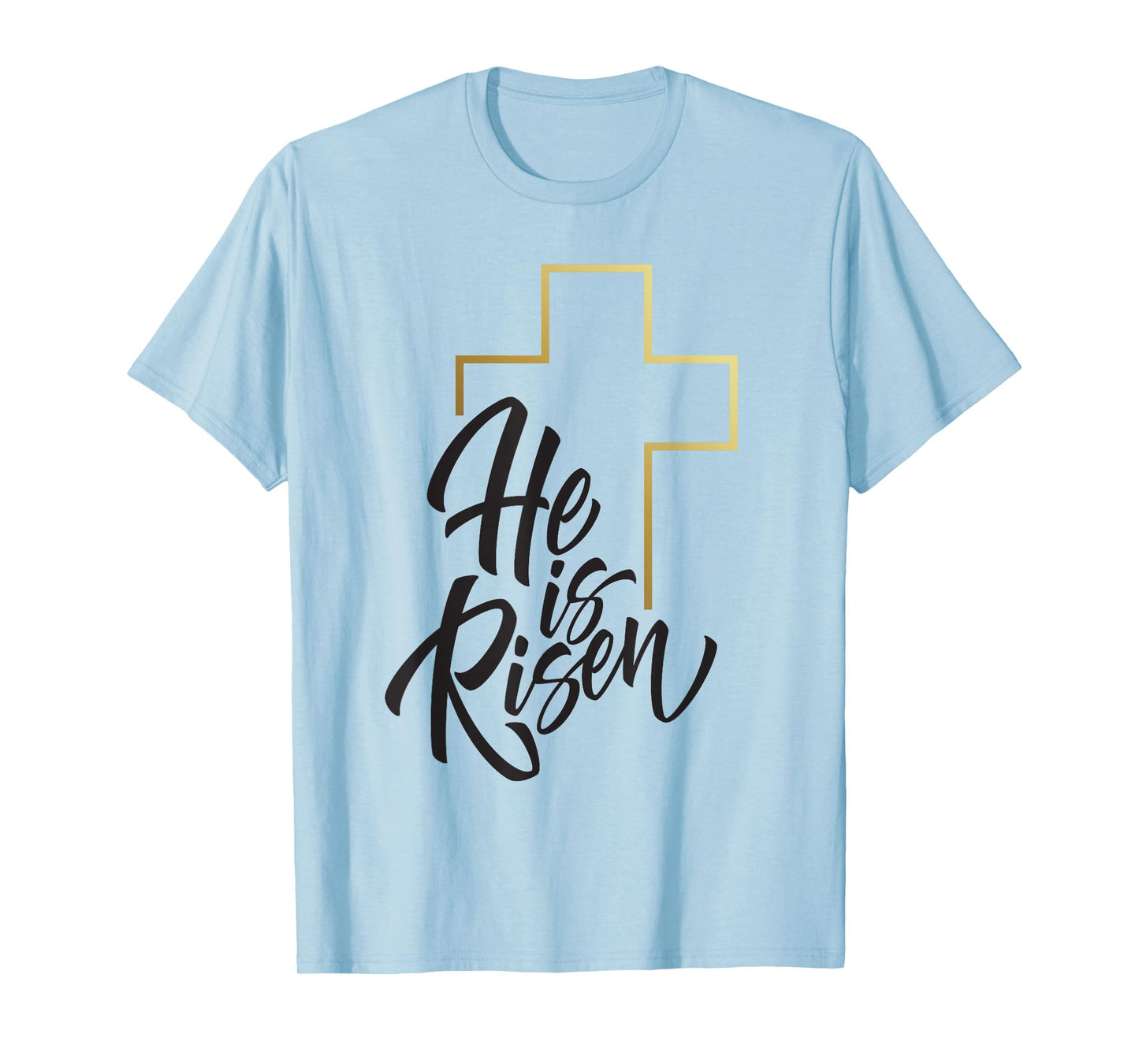 Happy Easter Shirt He Is Risen Jesus Cross Scripture Matthew T-Shirt