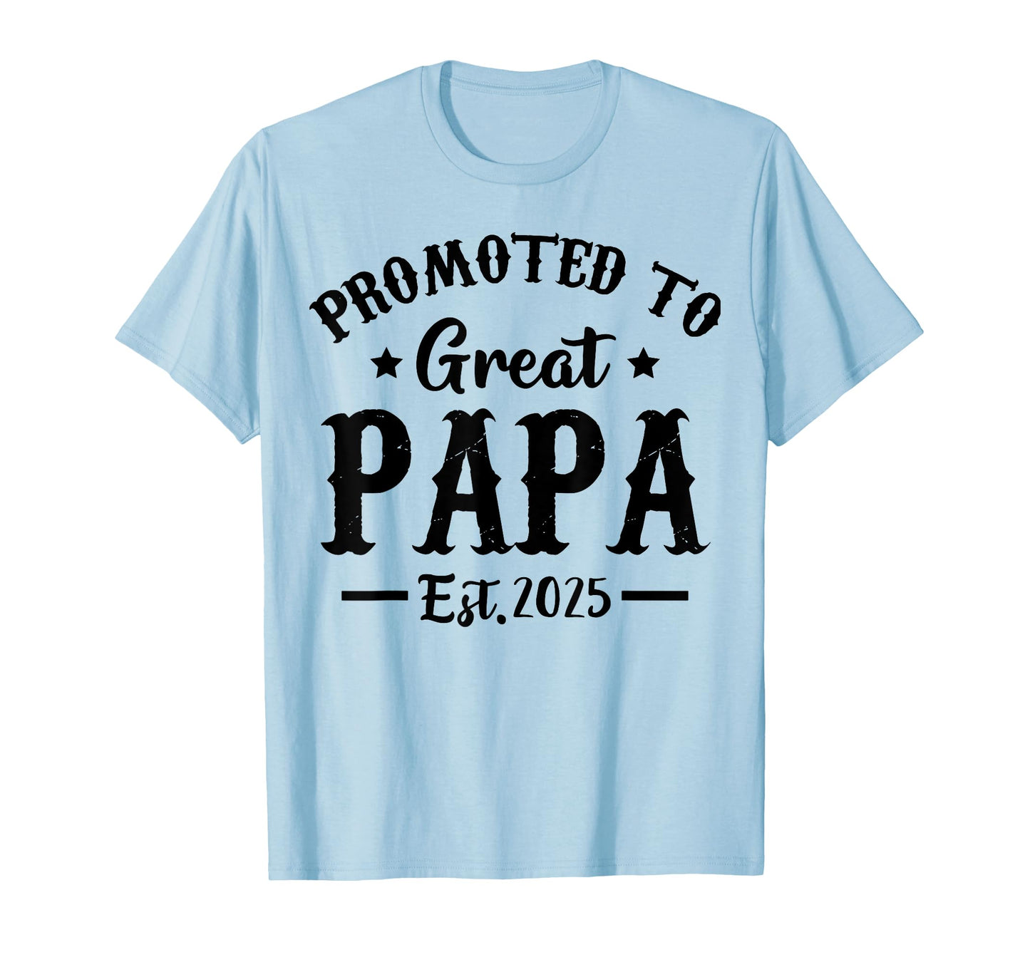 Promoted To Great Papa Est 2025 Dad T-Shirt
