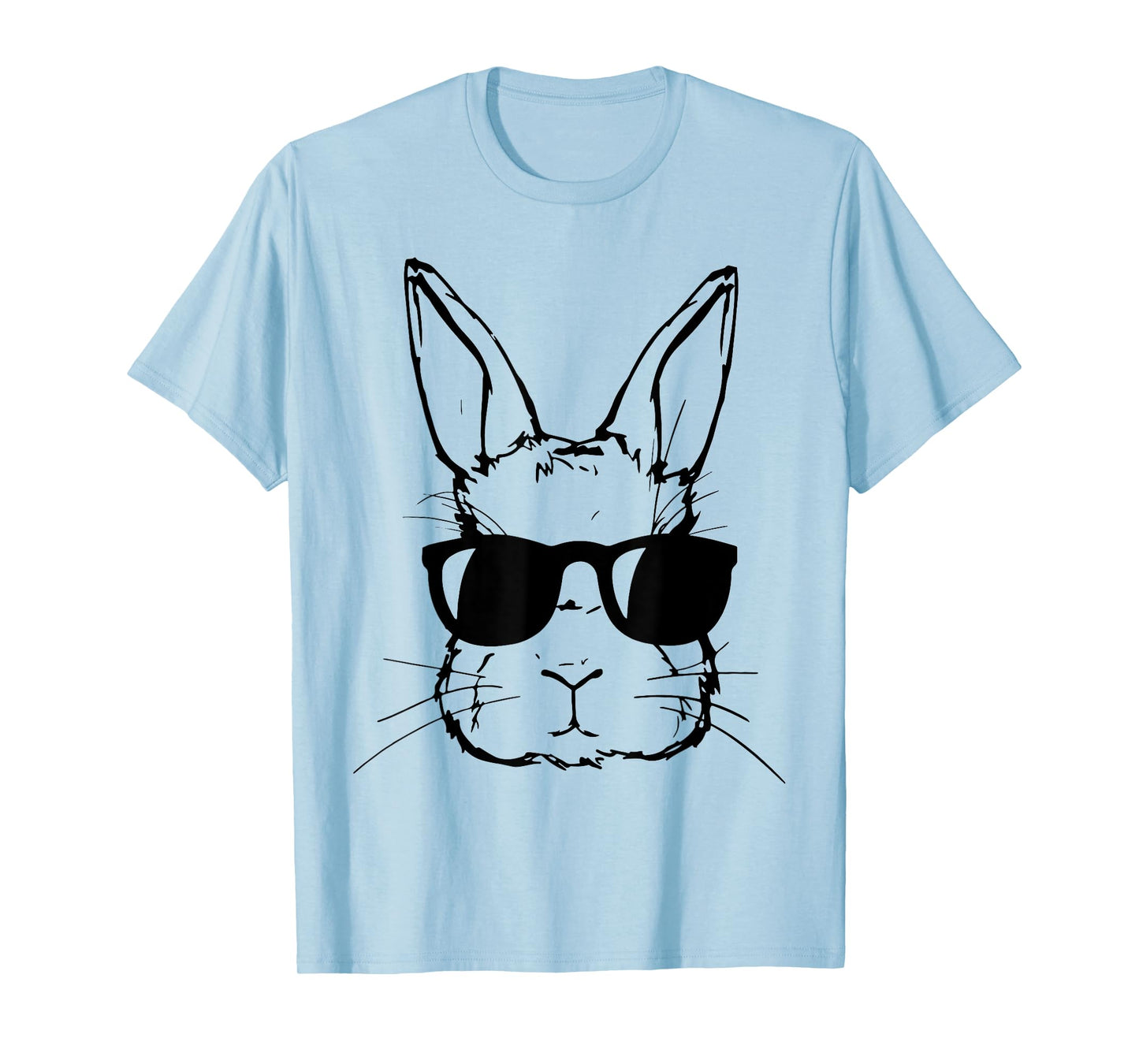 Cute Bunny Rabbit Face Tie Dye Glasses Girl Happy Easter Day T-Shirt