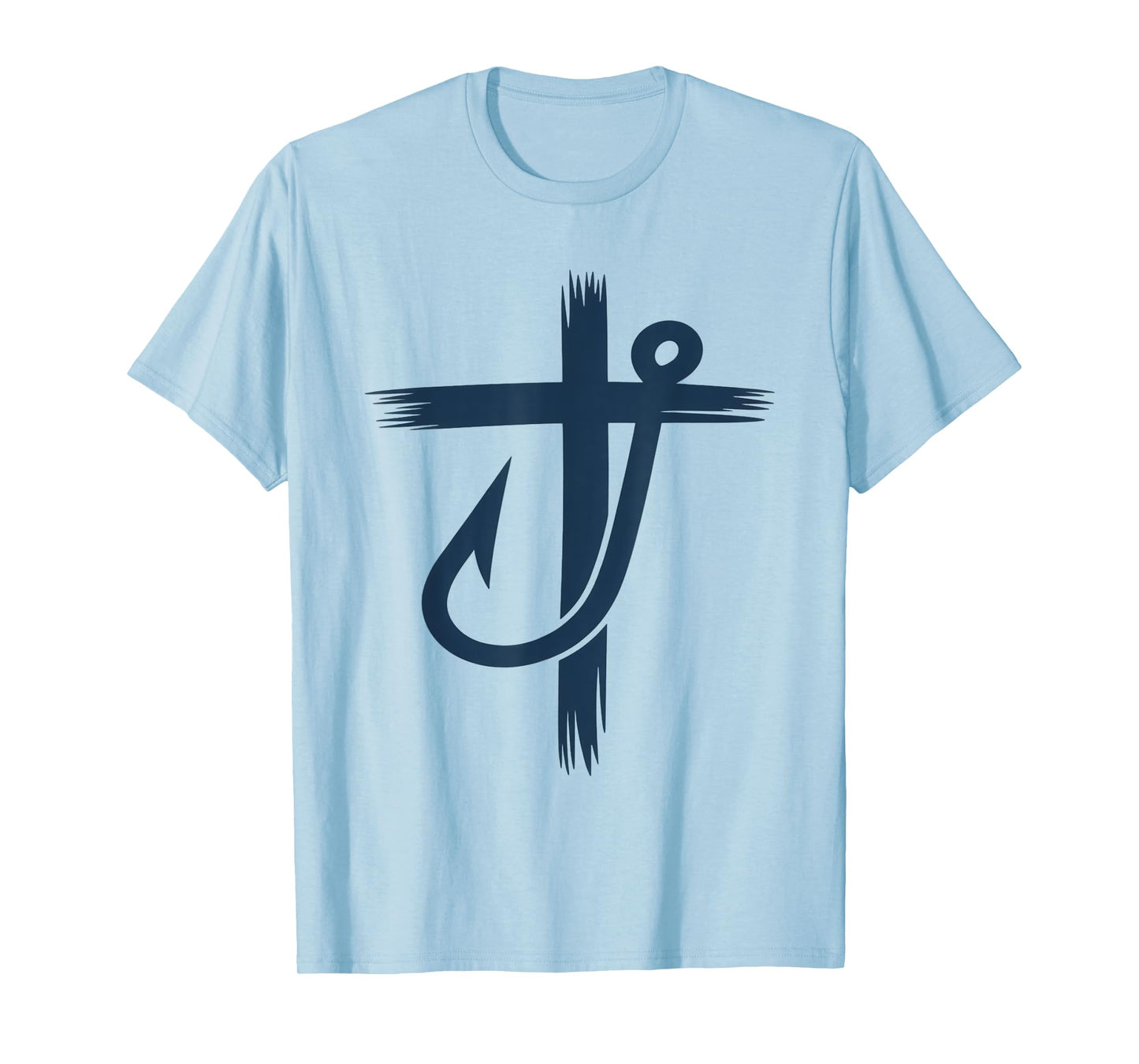 Fisherman Fishing Hook Cross Christian Christianity Christ T-Shirt