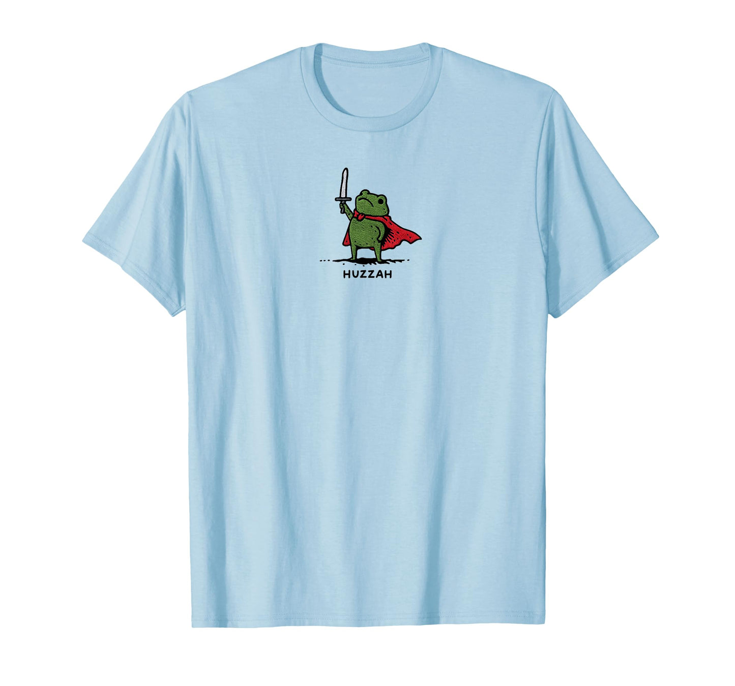 Huzzah Frog Knight Funny Sword Meme Quote T-Shirt