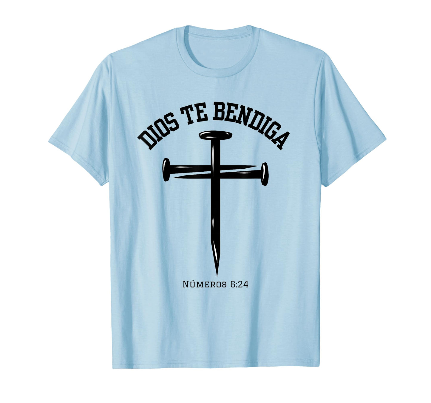 Dios te Bendiga, GOD BLESS YOU, Números 6:24, Cross T-Shirt