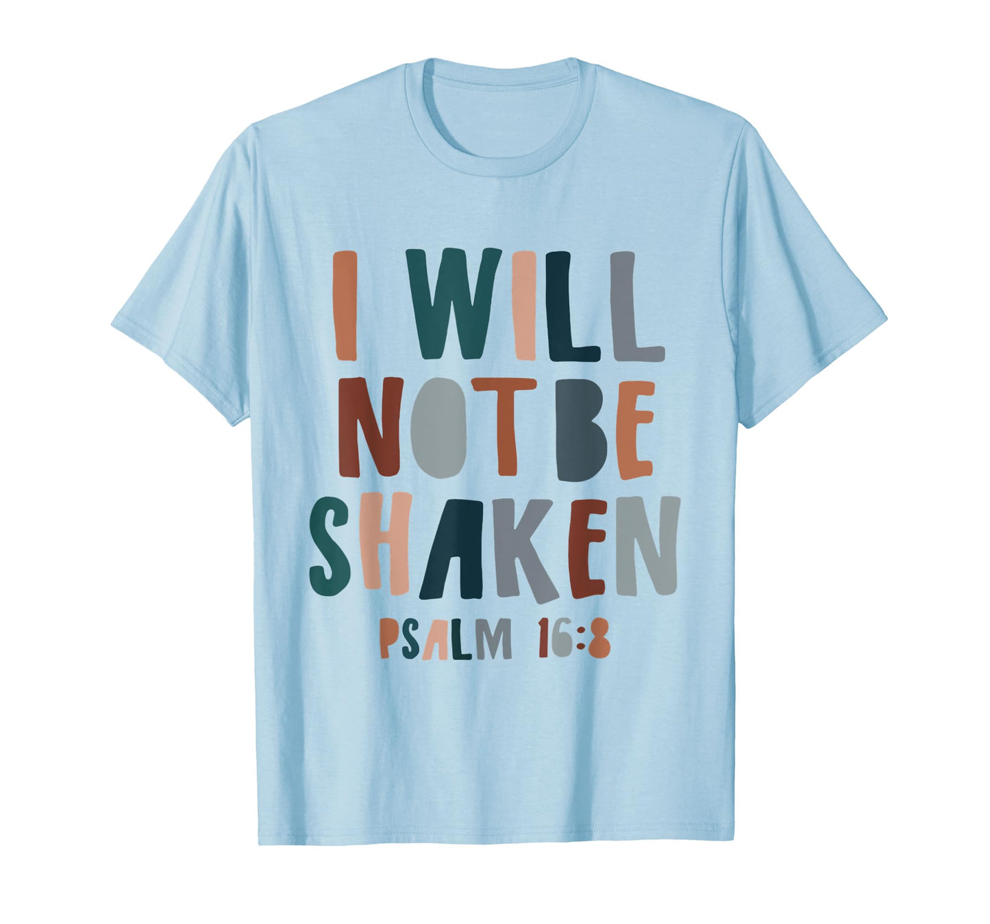 Religious I Will Not Be Shaken Boho Christian Bible Verse T-Shirt