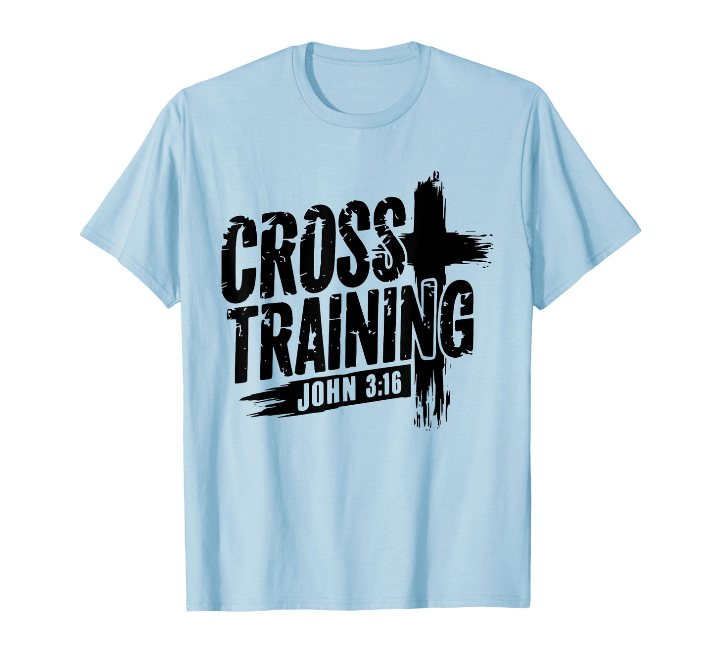 Retro Cross Training 3 16 Christian Faith Motivational Bible T-Shirt