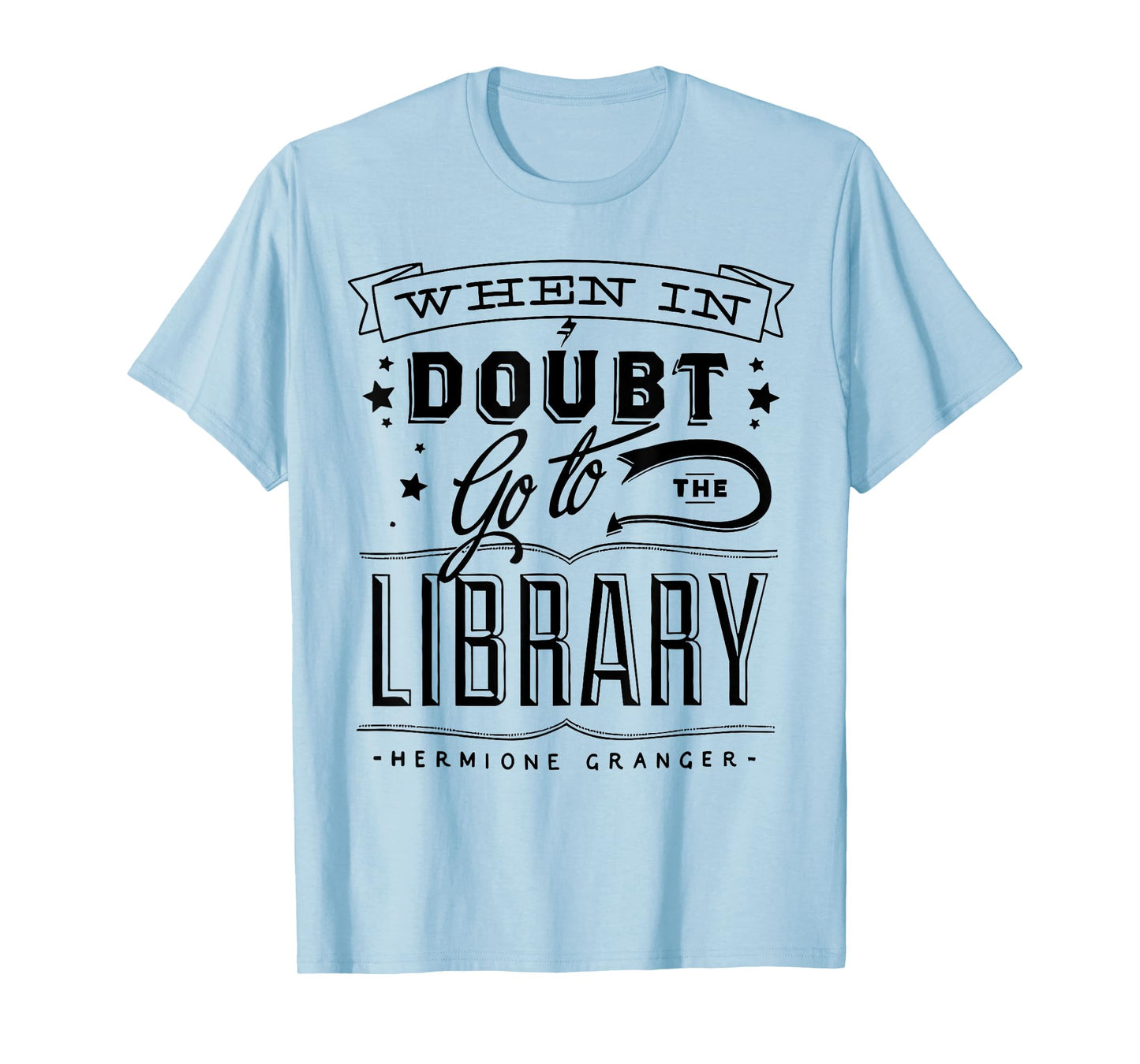 When In Doubt Go To The Library Teacher Vintage Book Lovers T-Shirt