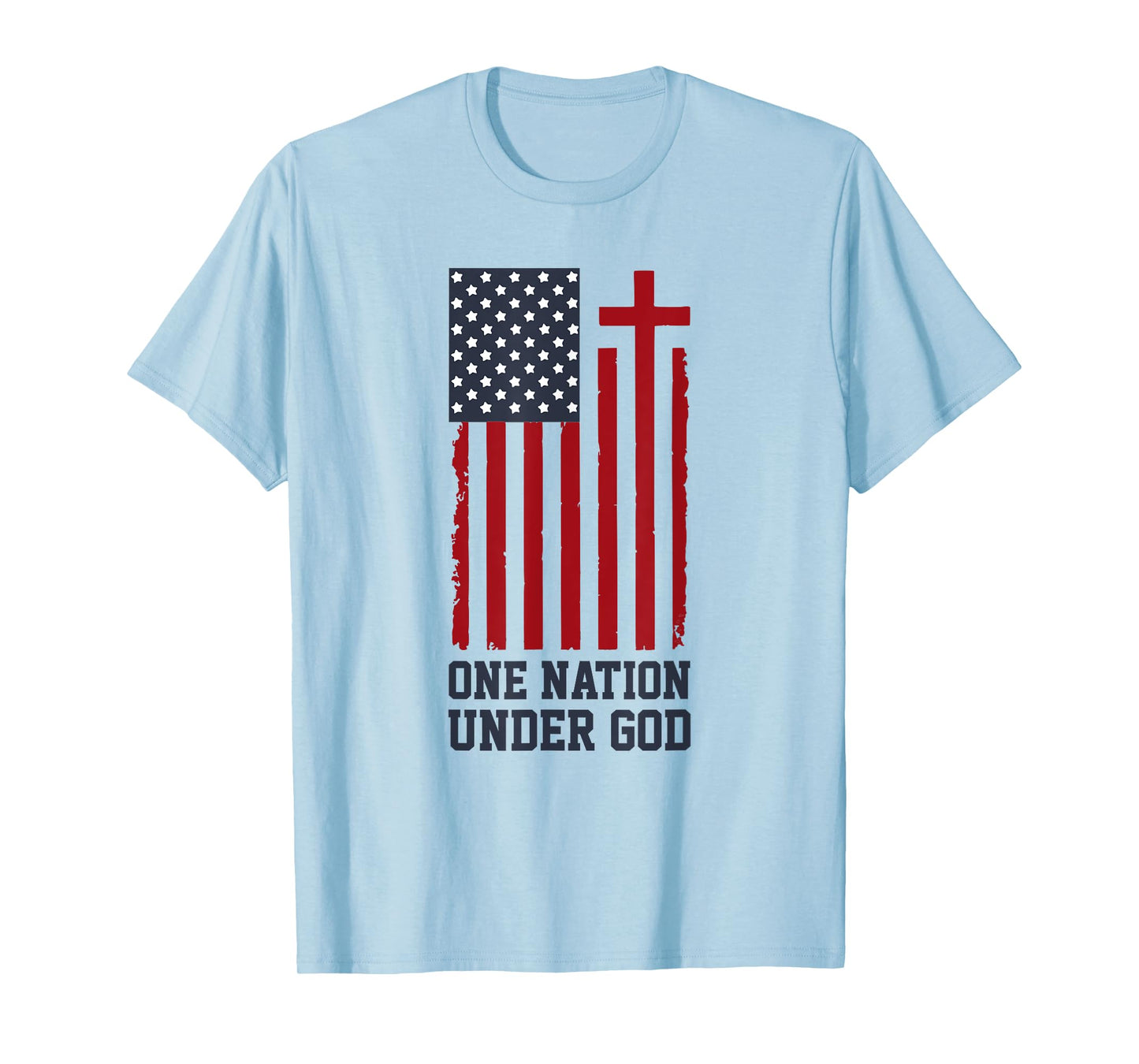 Patriotic Christian American Flag - One Nation Under God T-Shirt