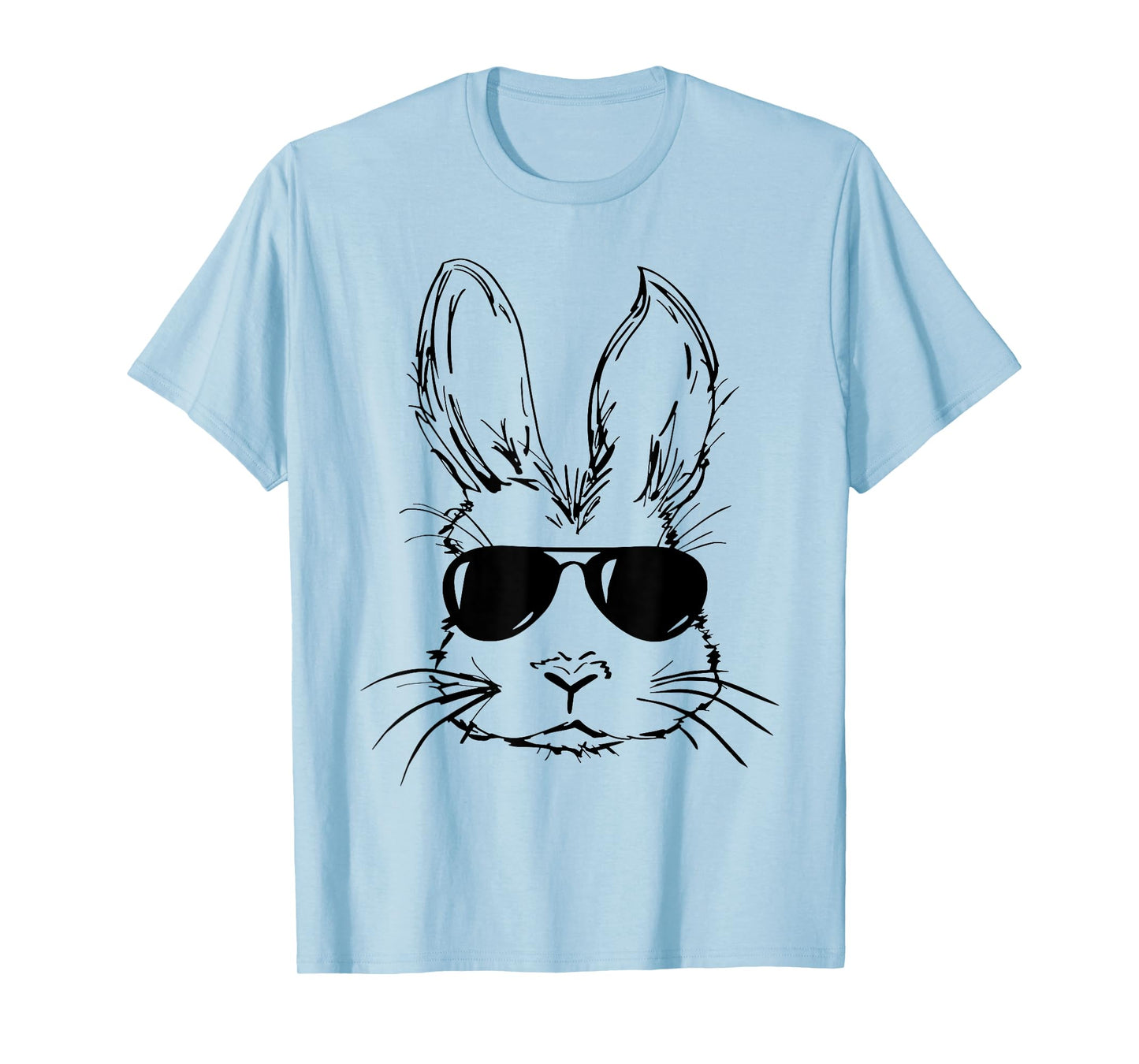 Cute Bunny Rabbit Face Tie Dye Glasses Girl Happy Easter Day T-Shirt