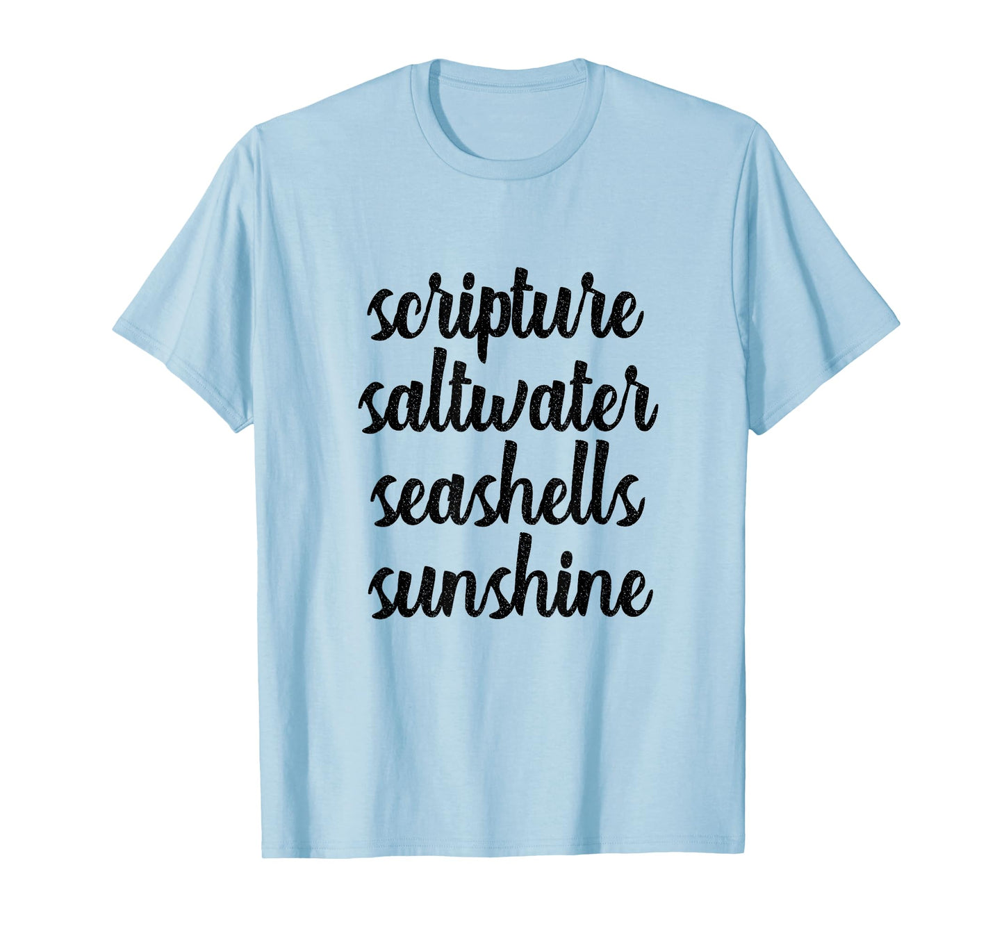 Scripture Saltwater Seashells Sunshine Church Retreat Beach T-Shirt