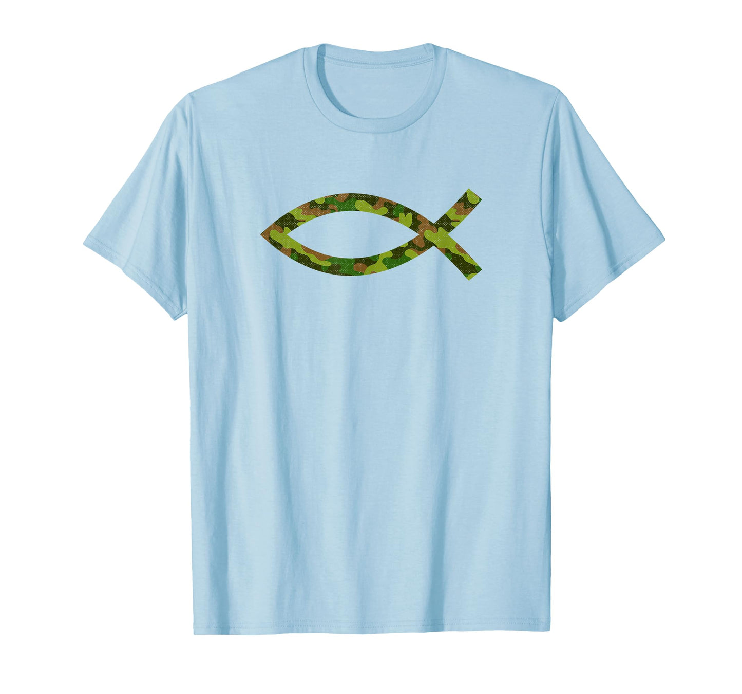 Jesus Christ Fish Camouflage Religious Christian T-Shirt