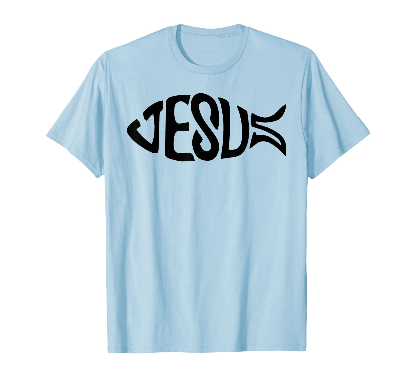 Jesus Ichthys Christian Cross God Faith Bible Religious Pray T-Shirt