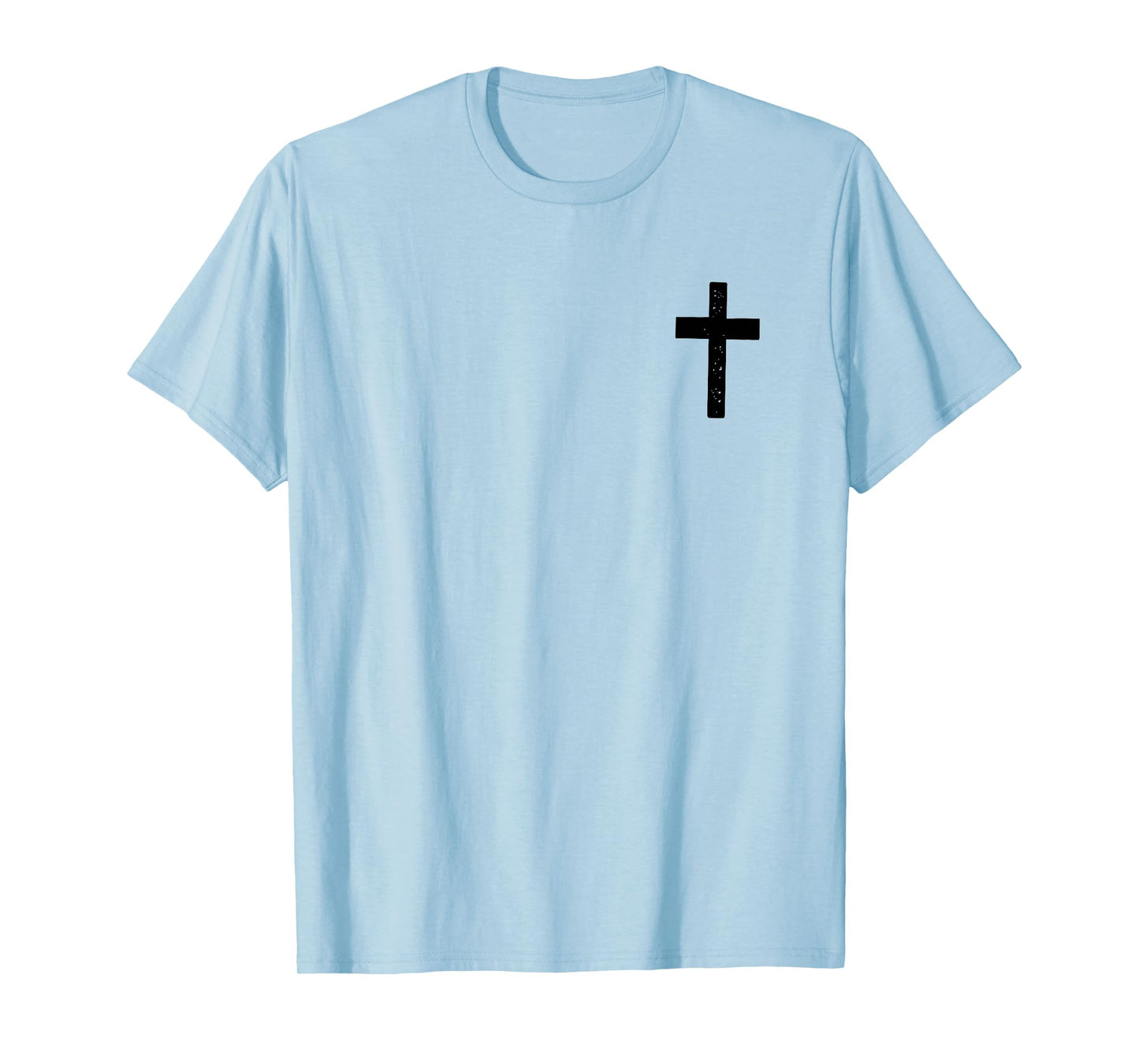 Not by My Strength But His, Christian, Jesus - Font & Back T-Shirt