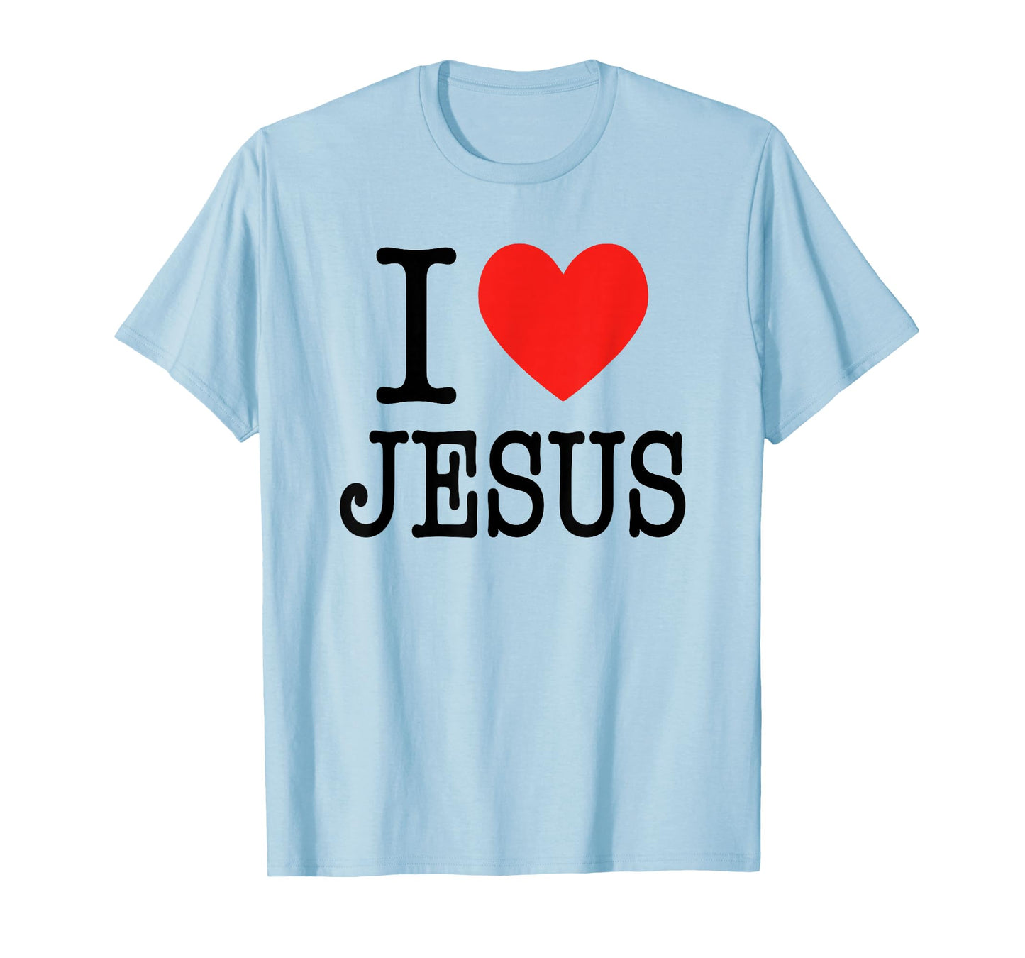 (Front Back Designs) I Love Jesus - Jesus Loves U, Christian T-Shirt