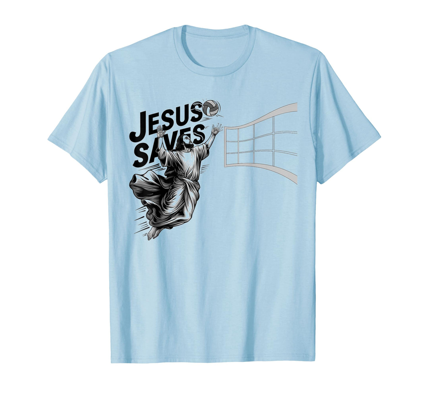 Jesus Volleyball Saves Funny Christian Faith Believer T-Shirt