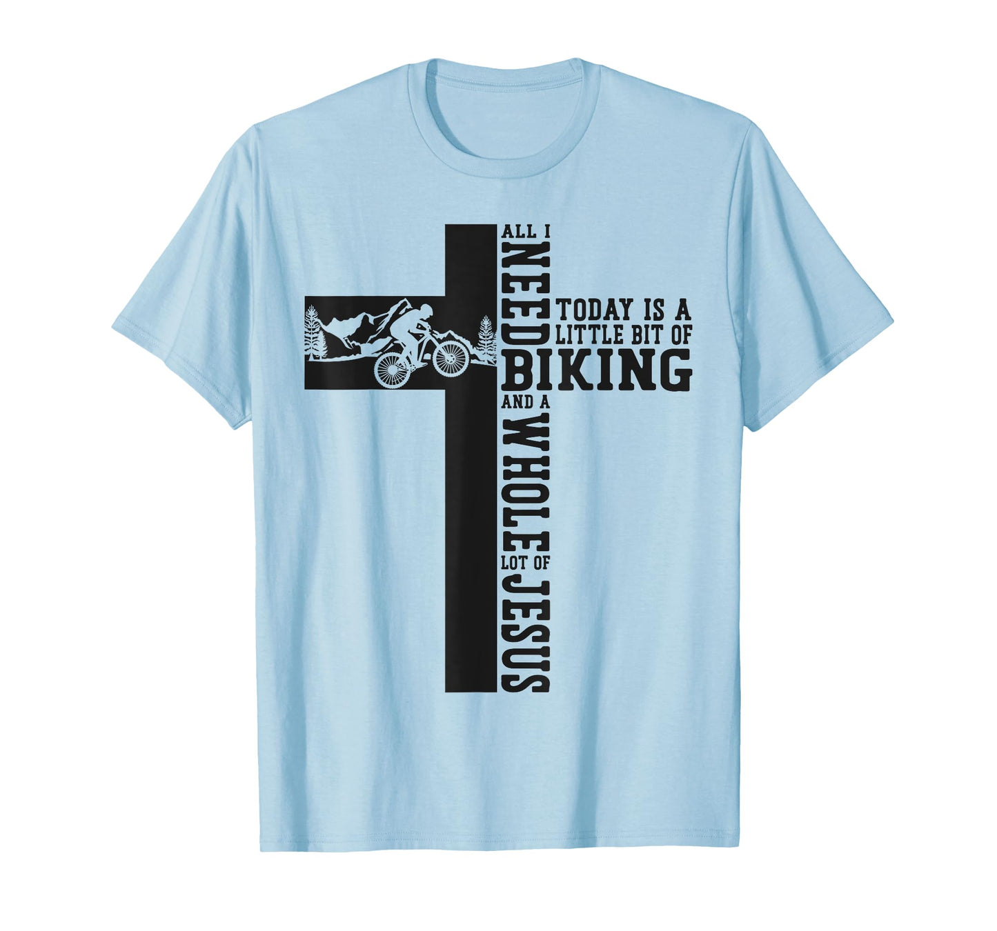 Enduro MTB Mountain Bike Riding Downhill Christian Faith T-Shirt