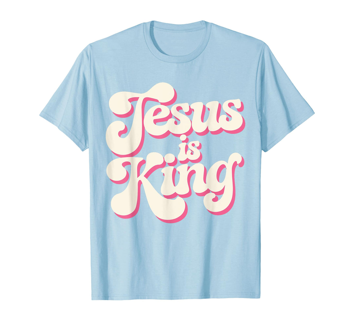 Teen Girl Jesus Is King Pink White Toddler Christian God Mom T-Shirt