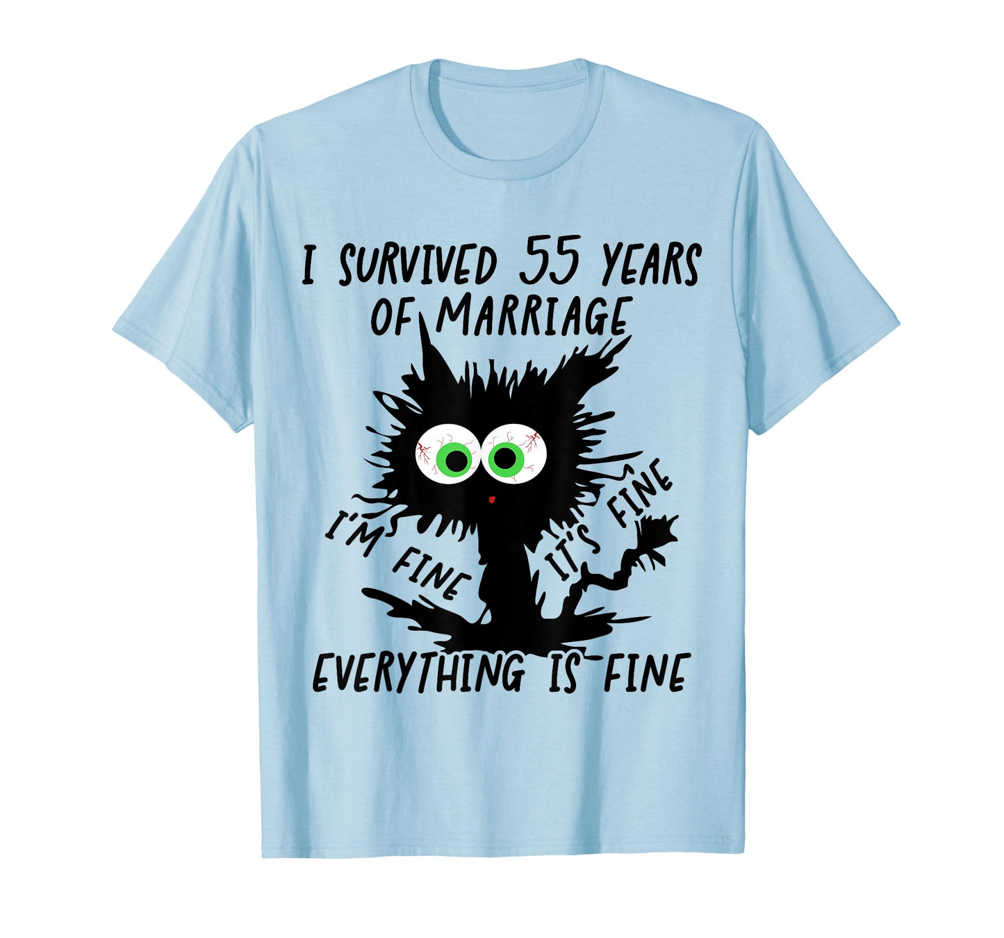 Emerald Wedding I Survived 55 Years Of Marriage T-Shirt