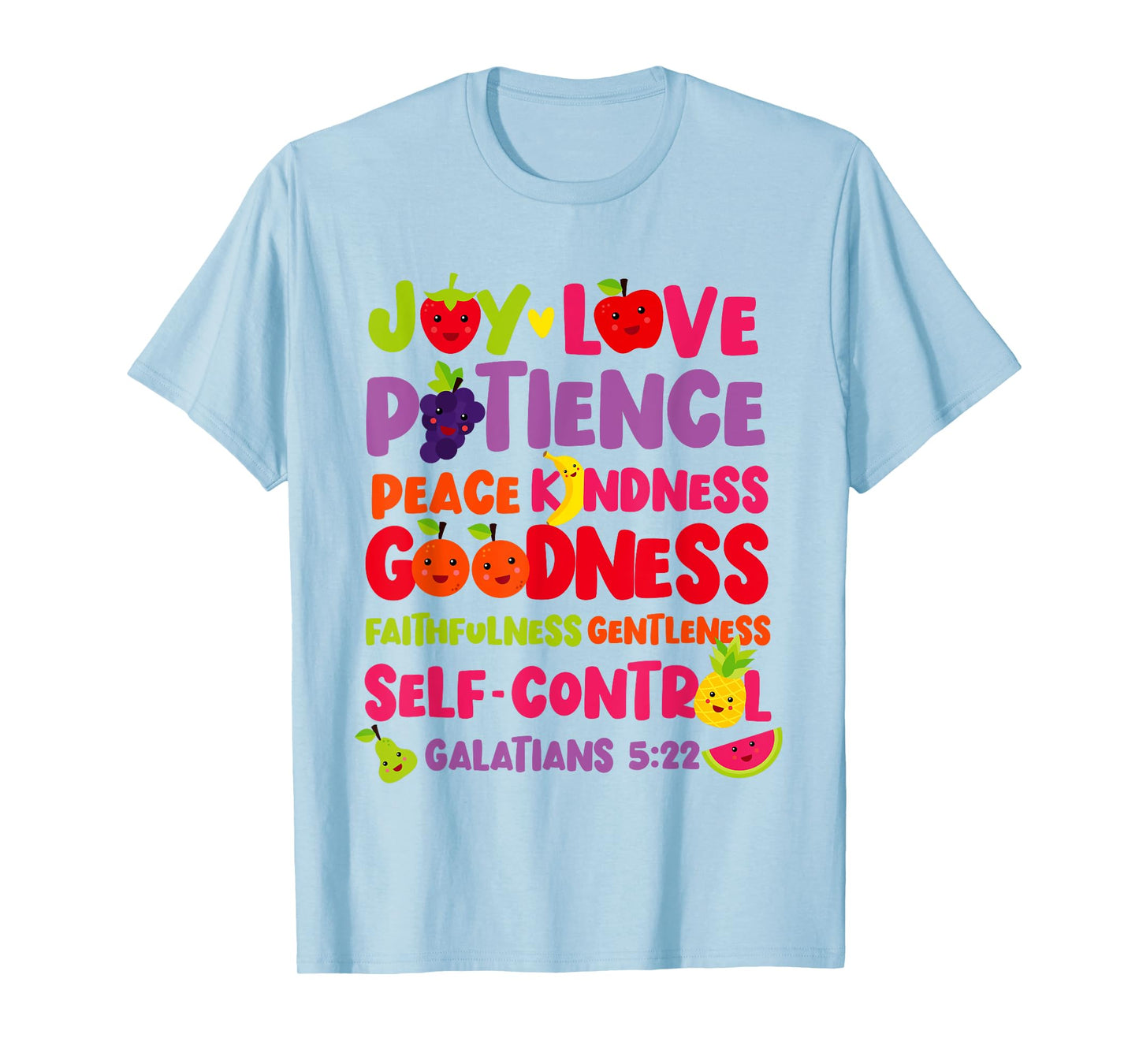 Christian Bible Verse Fruit Of The Spirit Galatians 5:22 T-Shirt