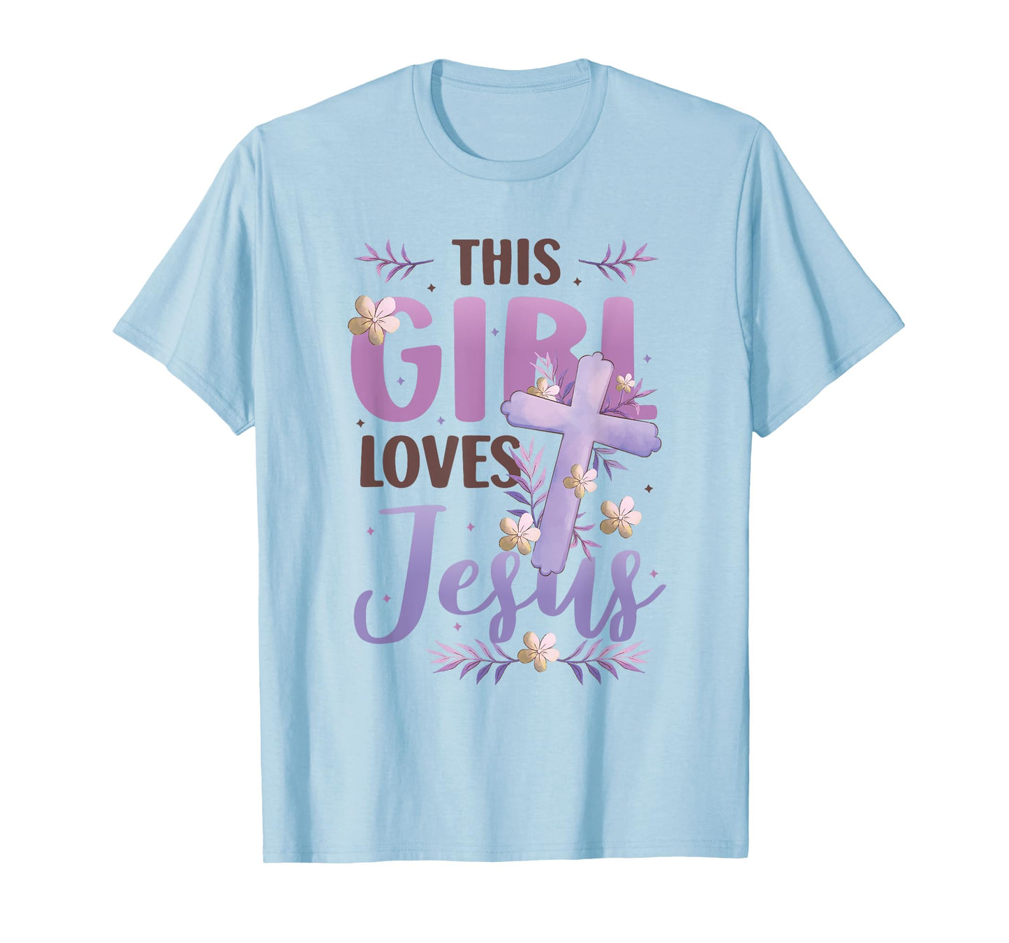This Girl Loves Jesus Cute Christian Girl Jesus T-Shirt