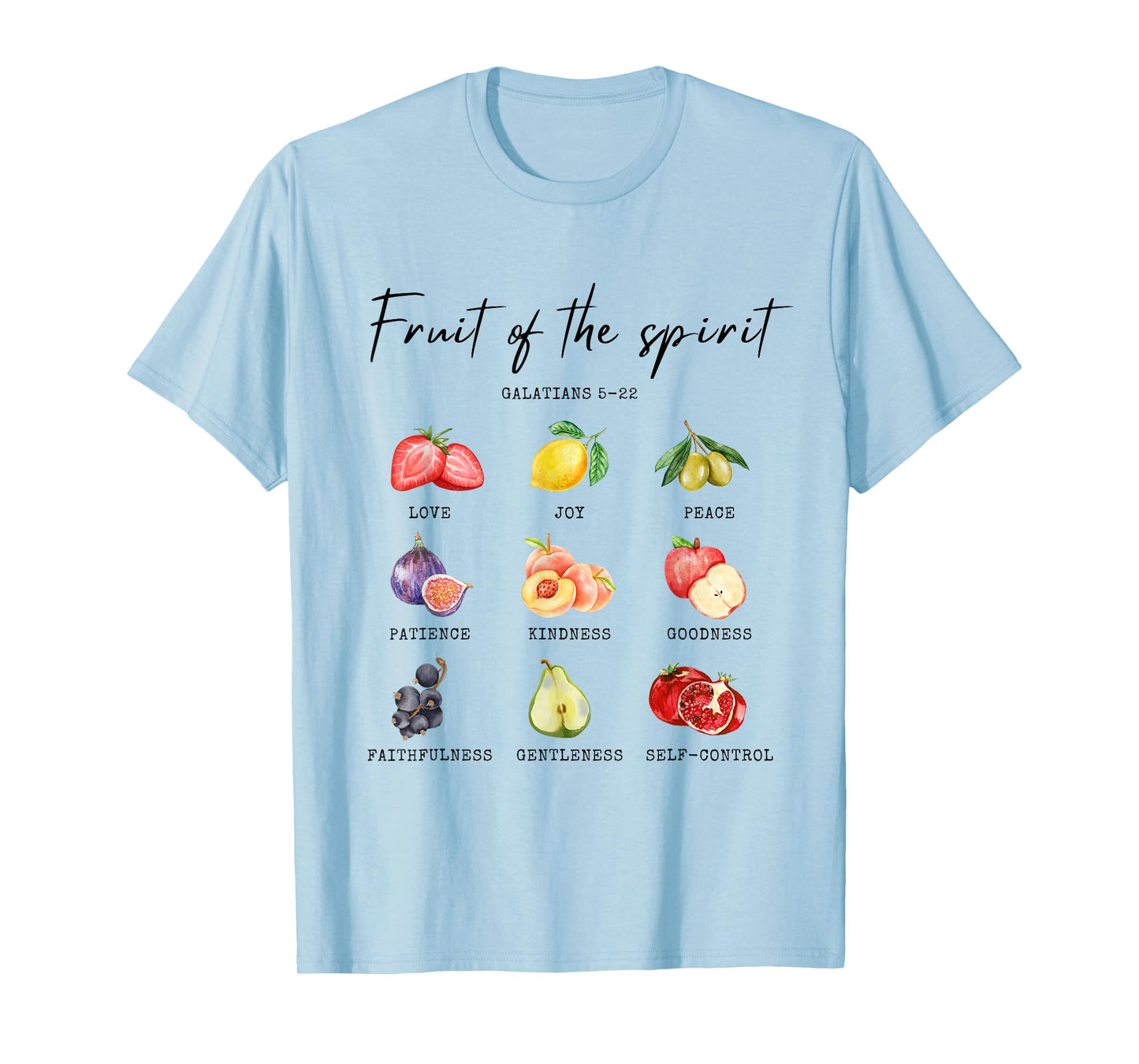 Fruit of the Spirit Galatians 5:22 Christian Children Women T-Shirt