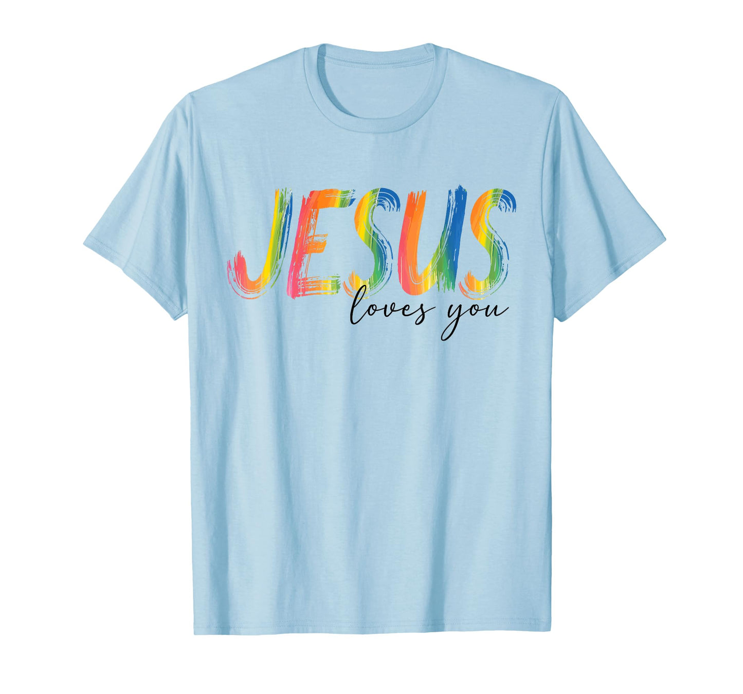 Jesus Loves You Christian Cross Faith Bible Verse Religious T-Shirt