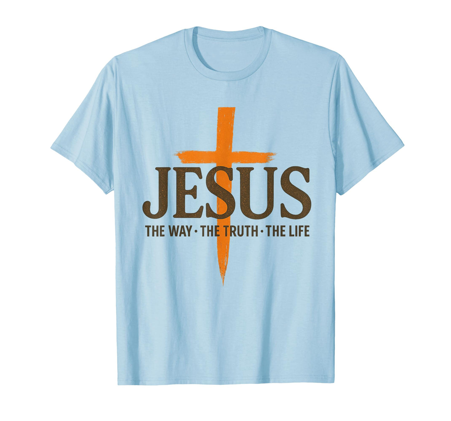 Jesus The Way Truth Life with Christian Cross T-Shirt