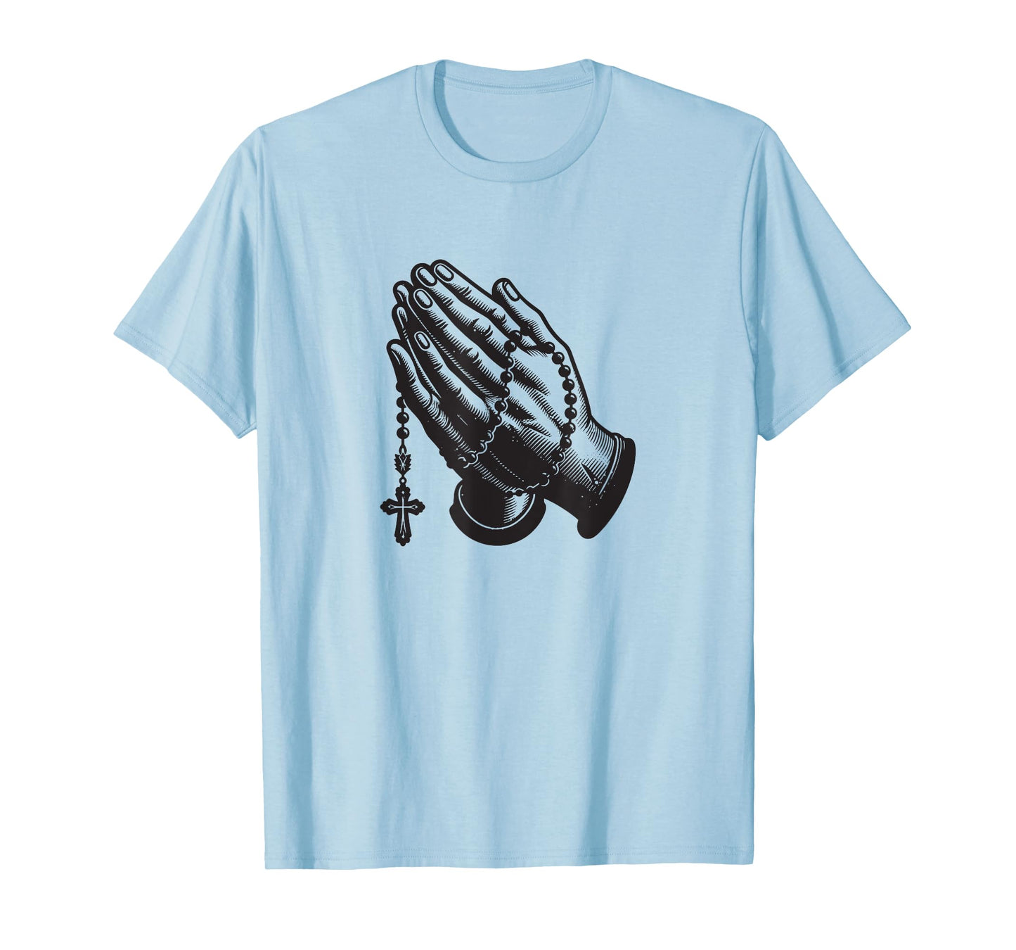 Praying Hands with Rosary T-Shirt