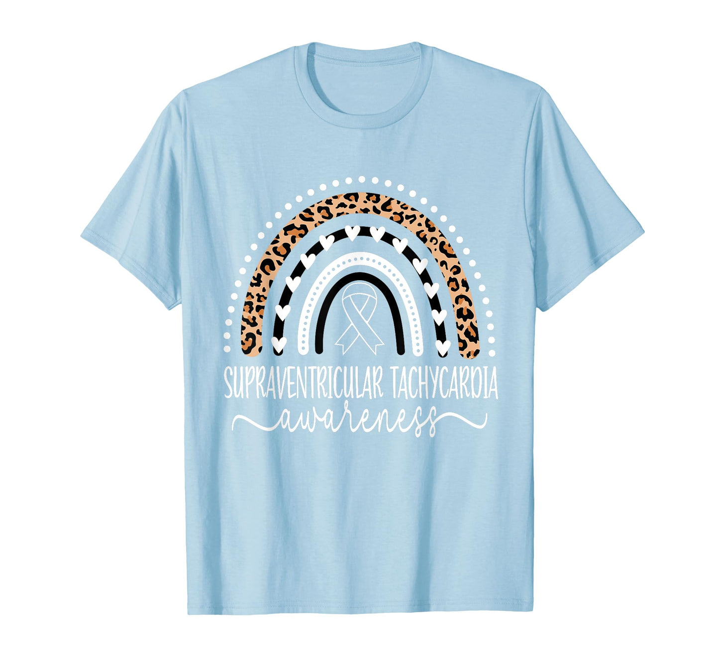 supraventricular tachycardia SVT Awareness Wear Red Rainbow T-Shirt