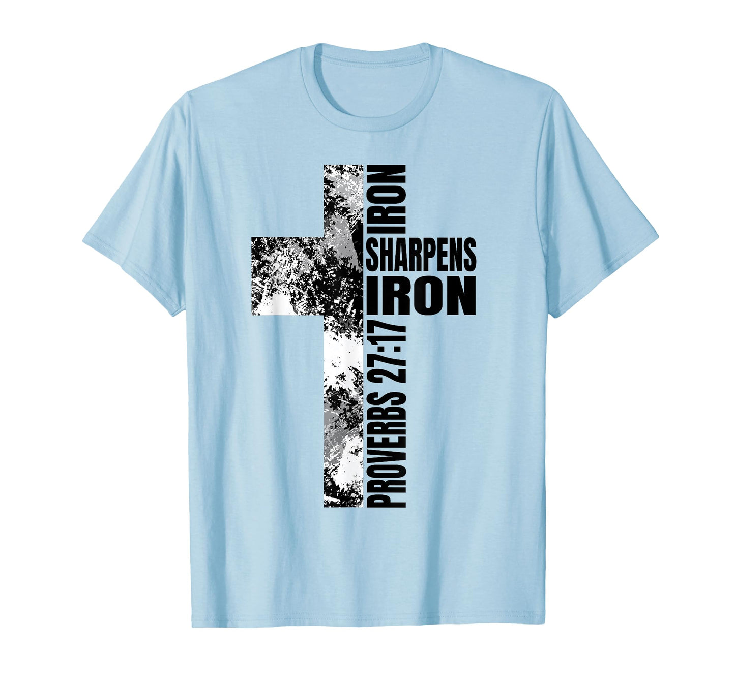 Religious Cross Iron Sharpens Iron Verse Christian Couples T-Shirt