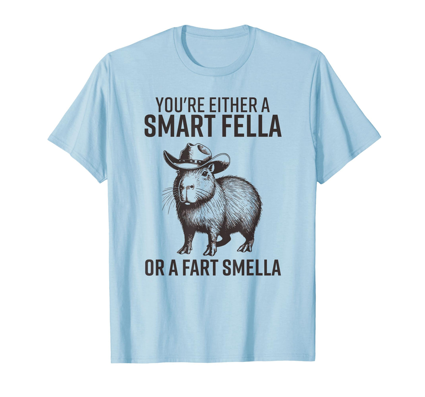 You're Either A Smart Fella Or A Fart Smella Funny Capybara T-Shirt