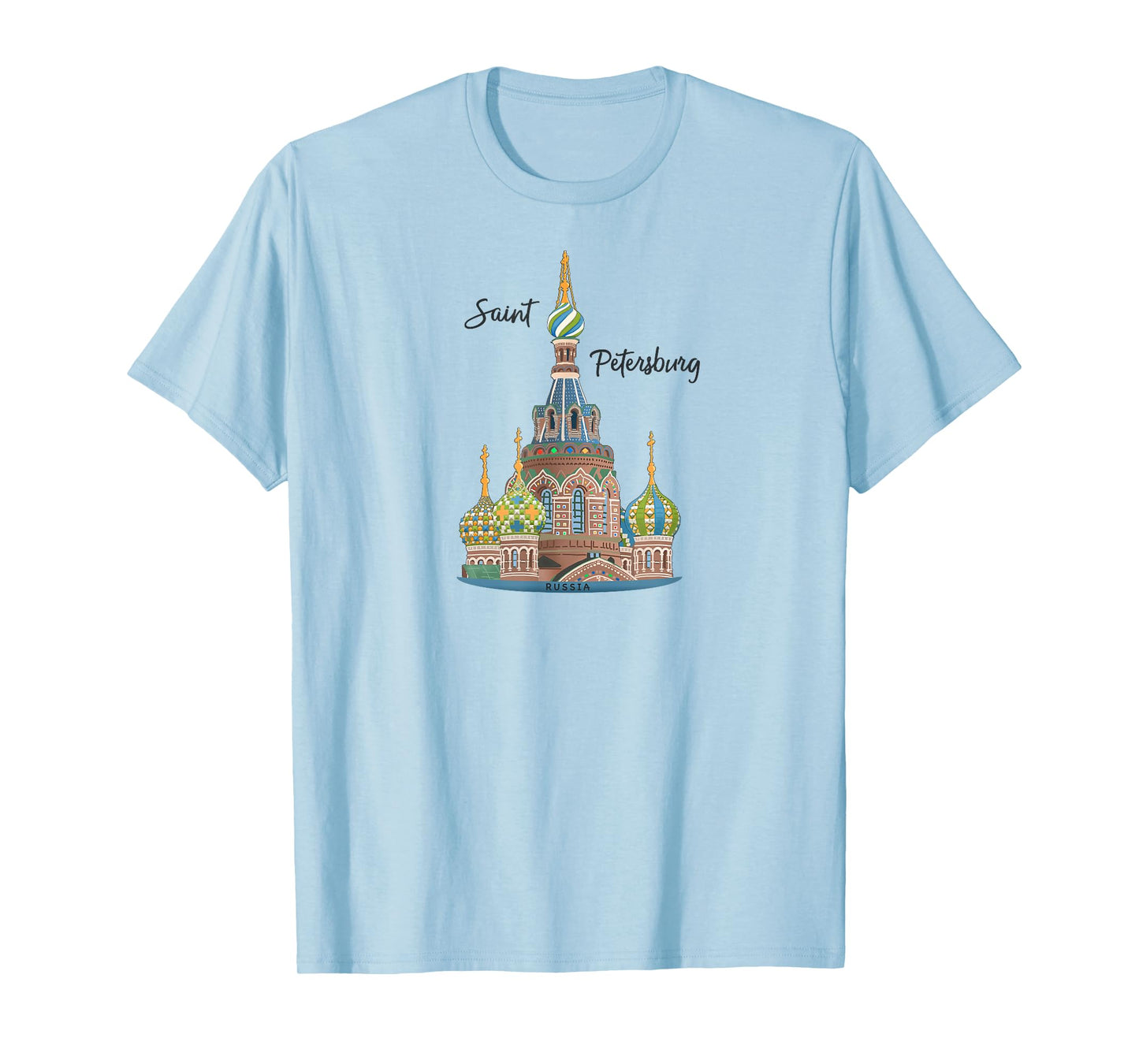 St. Petersburg, Russia, Church of the Resurrection, drawing T-Shirt