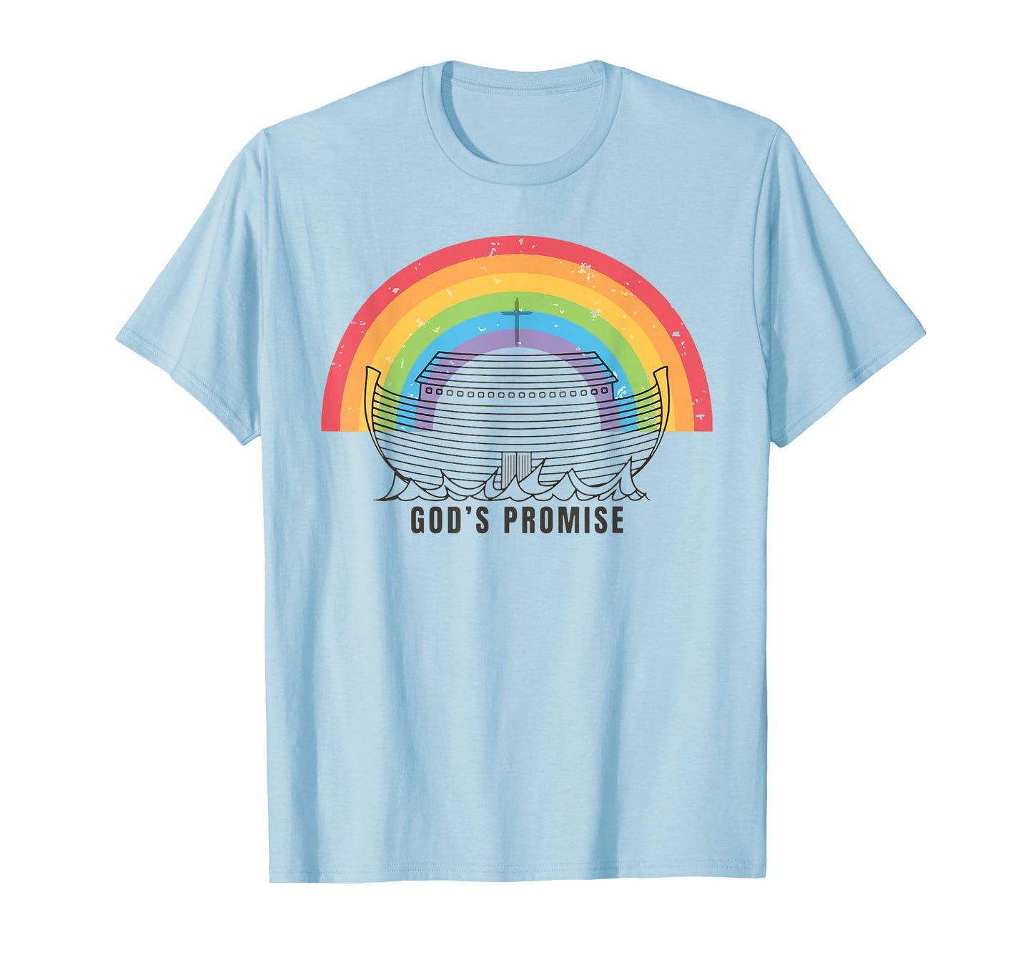 God's Promise Rainbow Boat T-Shirt