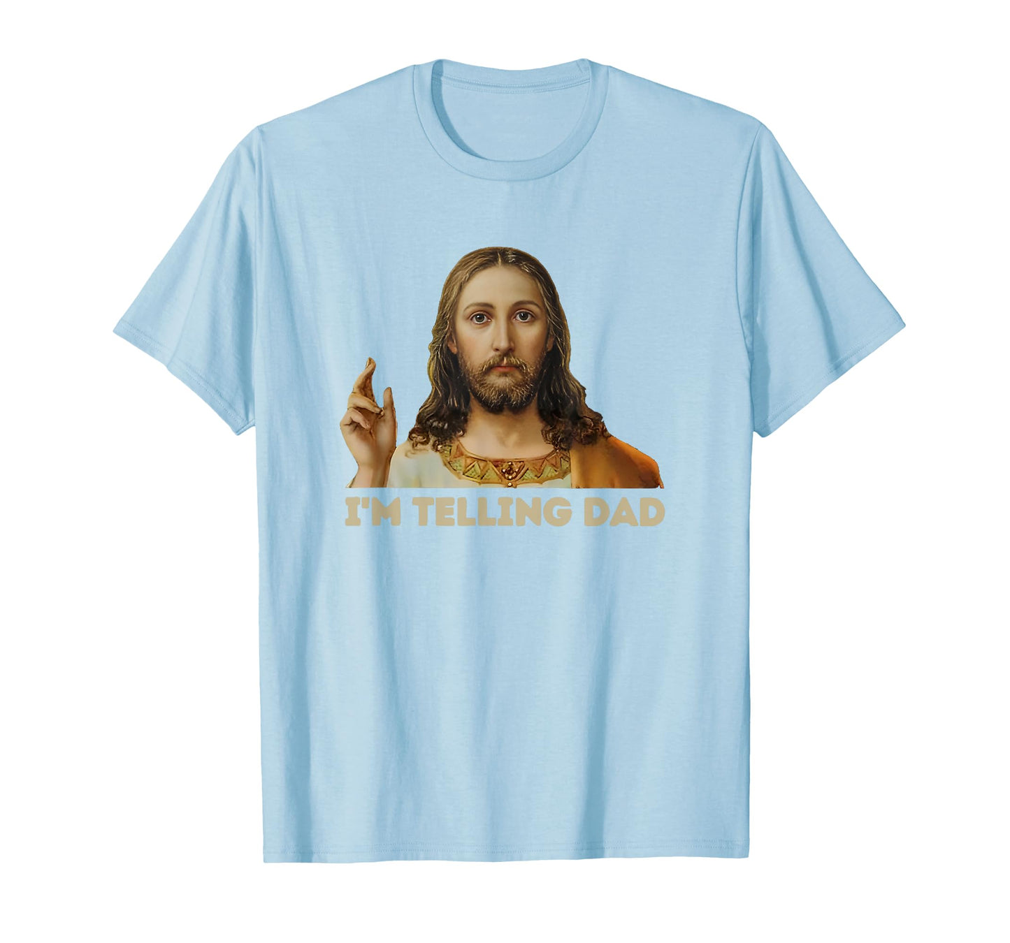 Retro I'm Telling Dad Funny Religious Christian Jesus T-Shirt