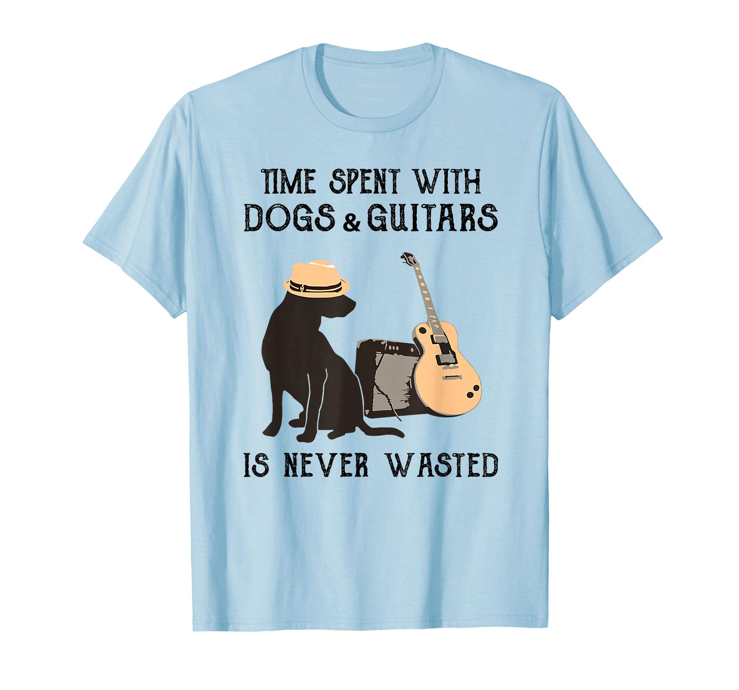 Time spent with dogs and guitars is never wasted T-Shirt