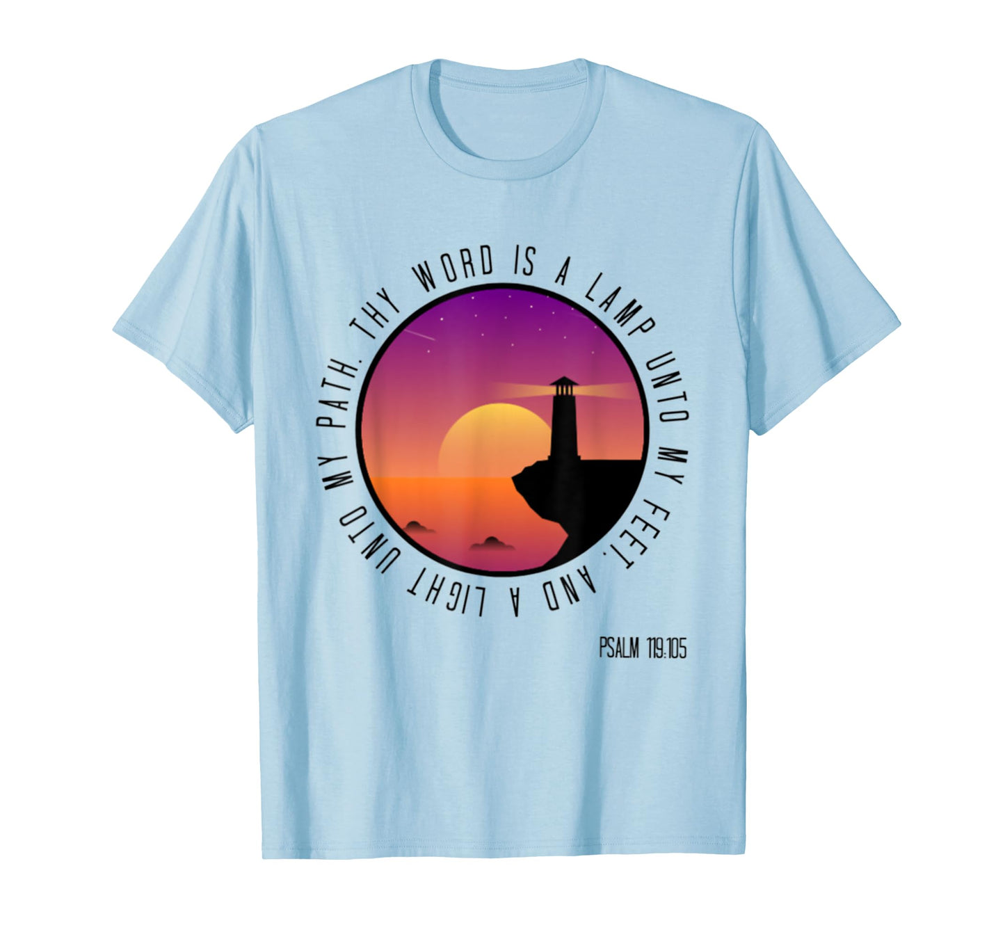 Psalm 119:105 Thy Word Is Christian Bible Verse T-Shirt T-Shirt