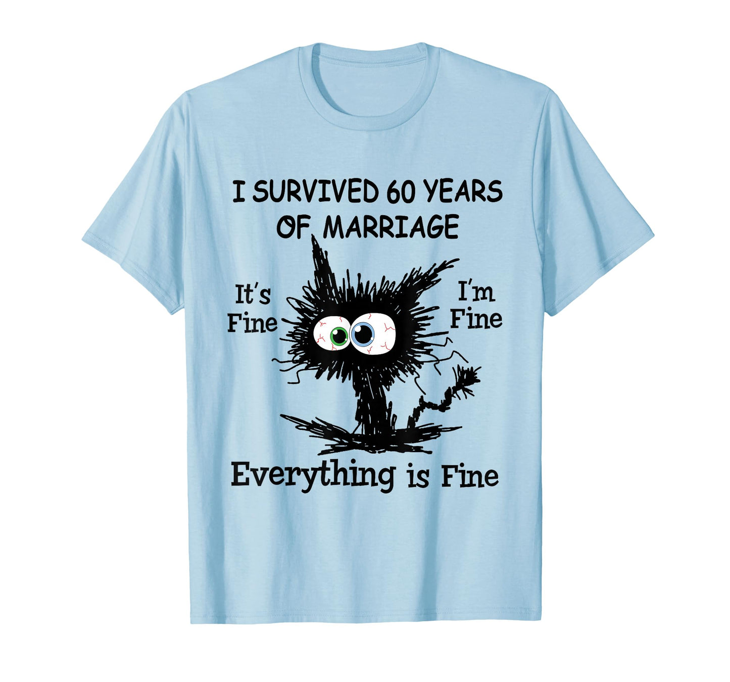 I Survived 60 Years Of Marriage Diamond Wedding Anniversary T-Shirt