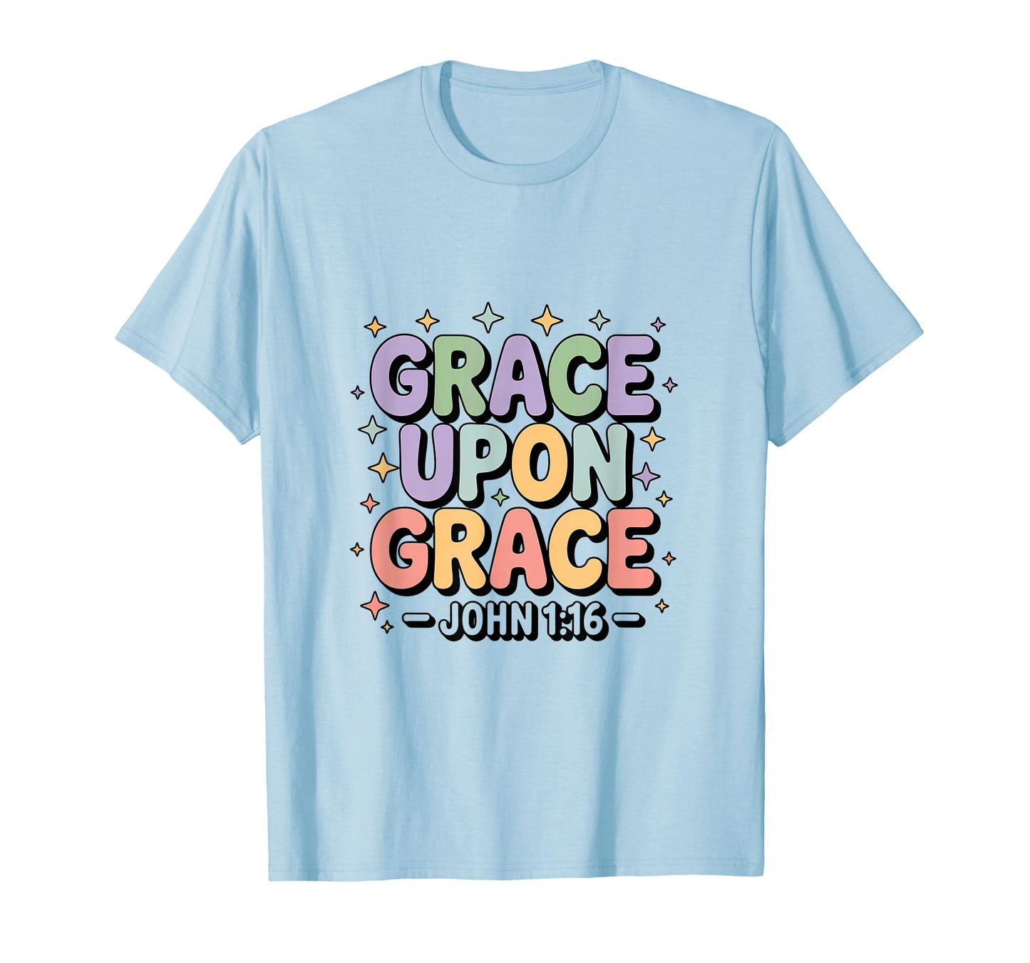 Grace Upon Grace Christian Bible Verse Aesthetic T-Shirt