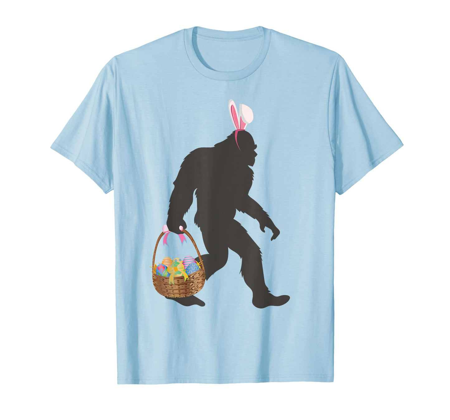 Funny Bigfoot Easter Grey T-Shirt - Classic Fit, Round Neck, Short Sleeve