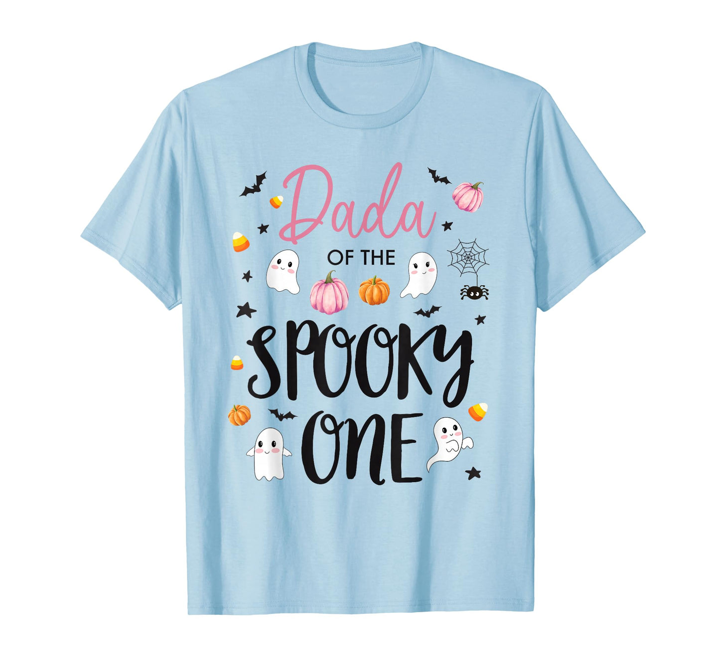 Dada of The Spooky One Girl 1st Birthday Pink Halloween Cute T-Shirt