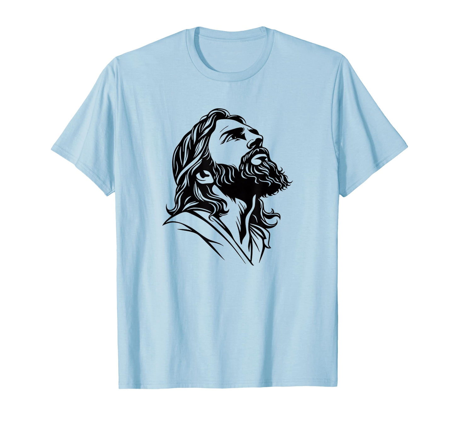 Illustration of Jesus Christ Funny Face of Jesus Tee T-Shirt