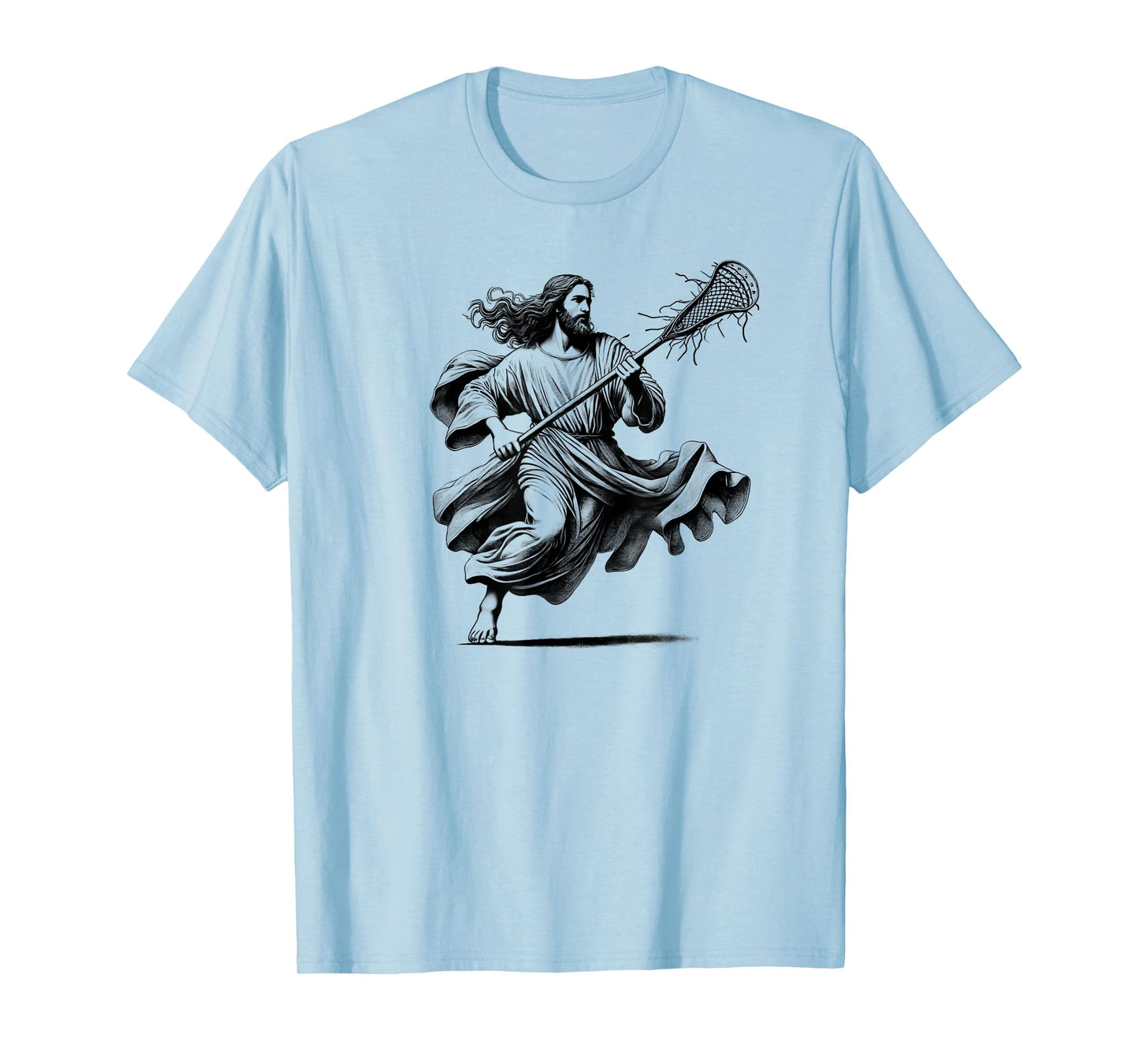 Funny Jesus Playing Lacrosse Christian Faith Lacrosse Player T-Shirt
