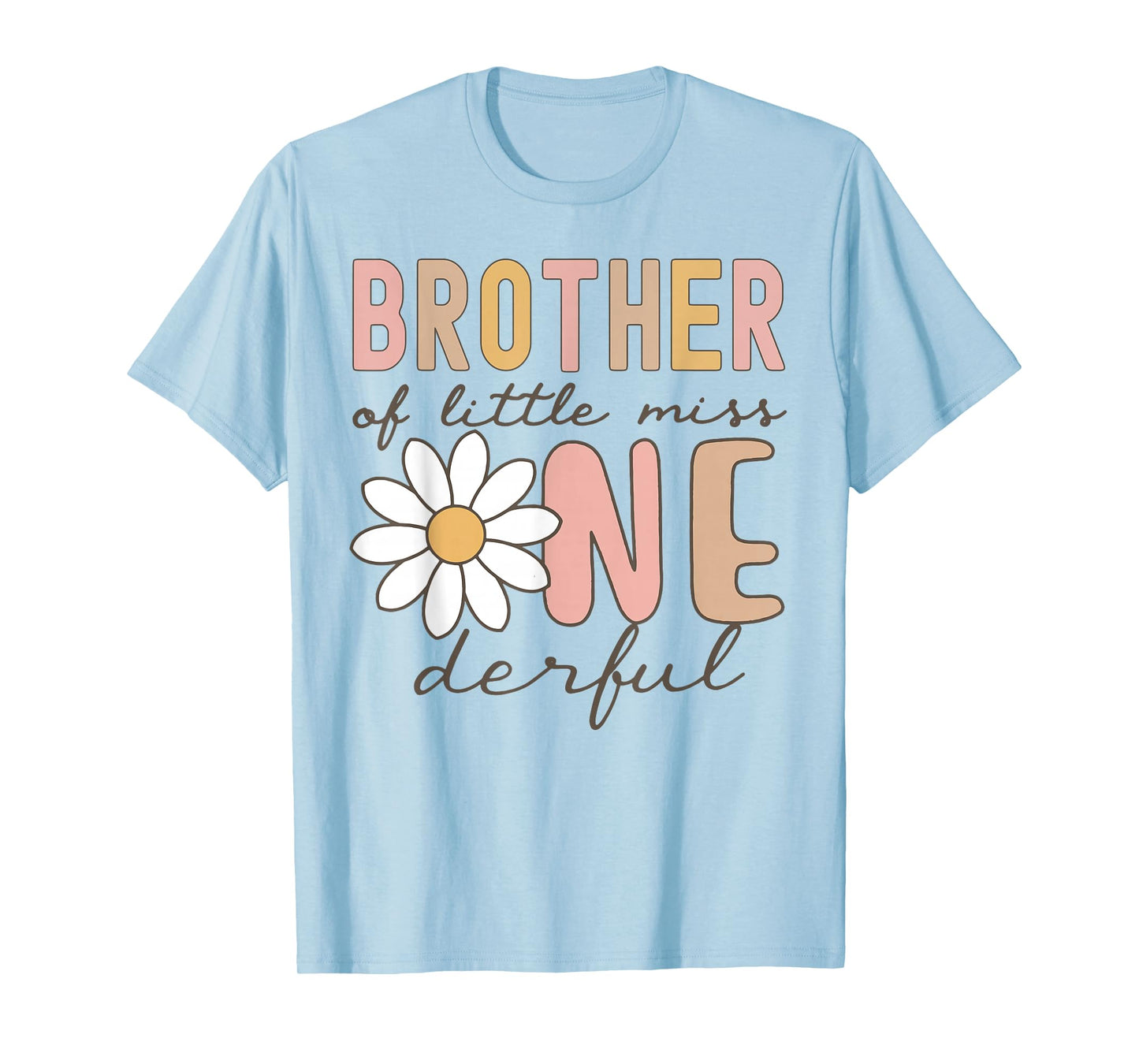 Brother of Little Miss Onederful First Birthday Daisy Family T-Shirt