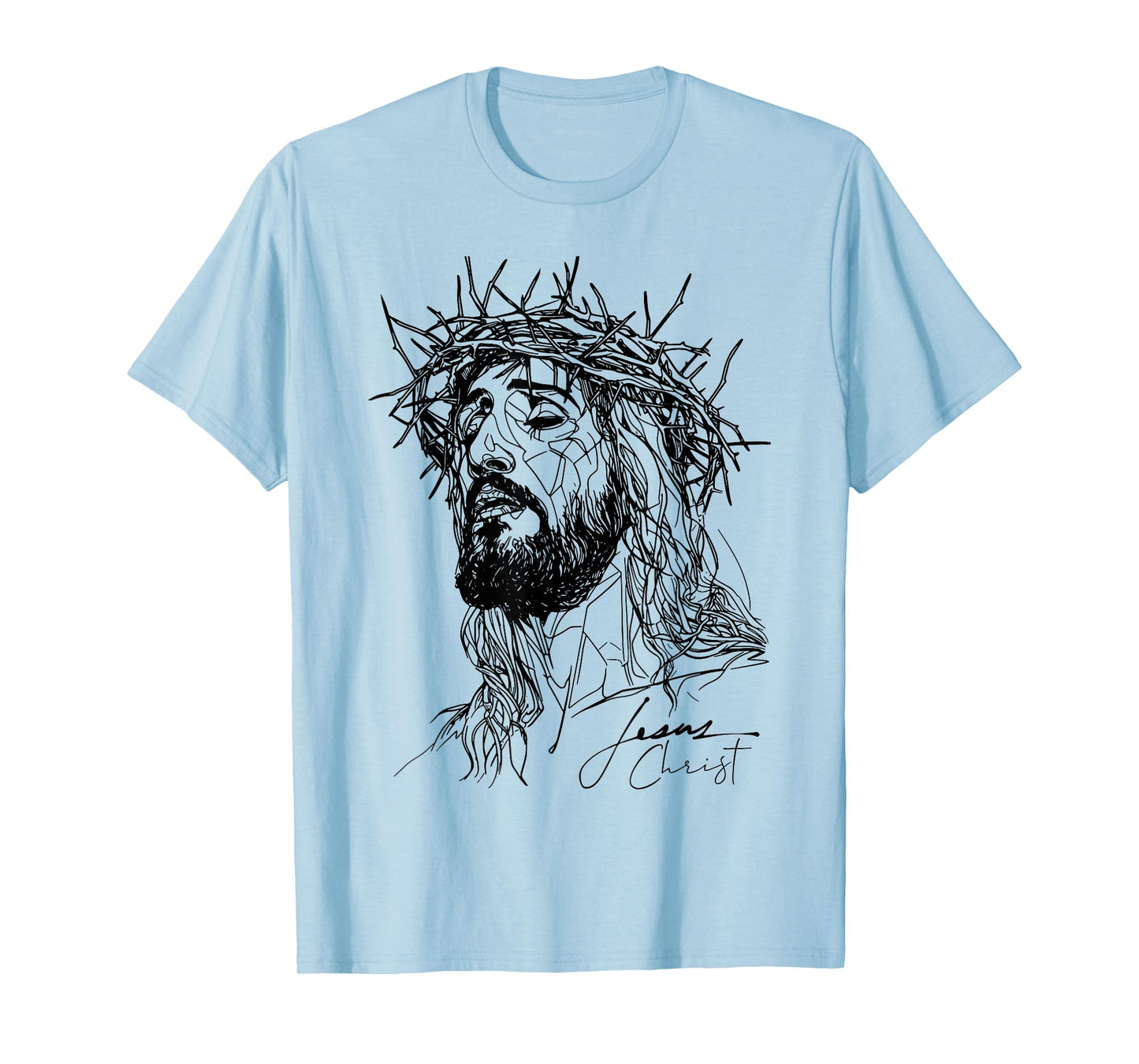 Jesus thorn crown - Jesus line drawing artwork T-Shirt