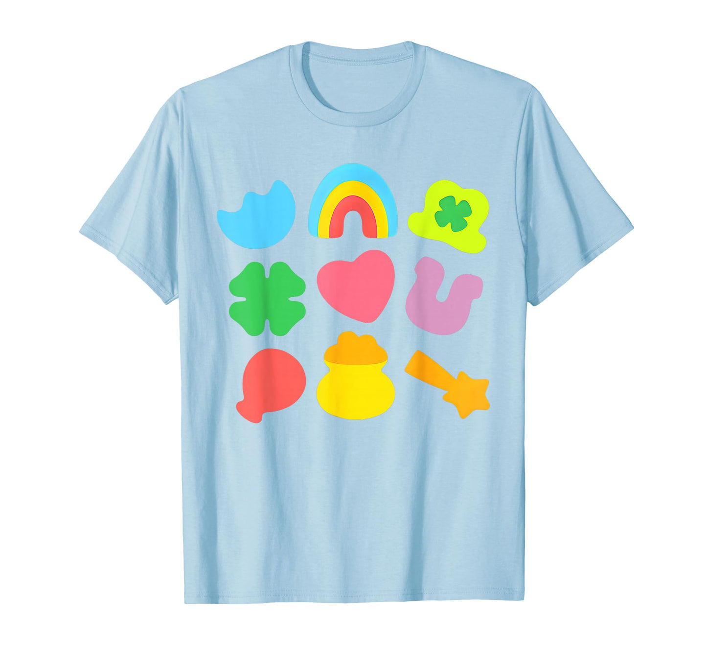 Lucky Charm Patricks Day Pot Of Gold Irish Shamrock Rainbow T-Shirt
