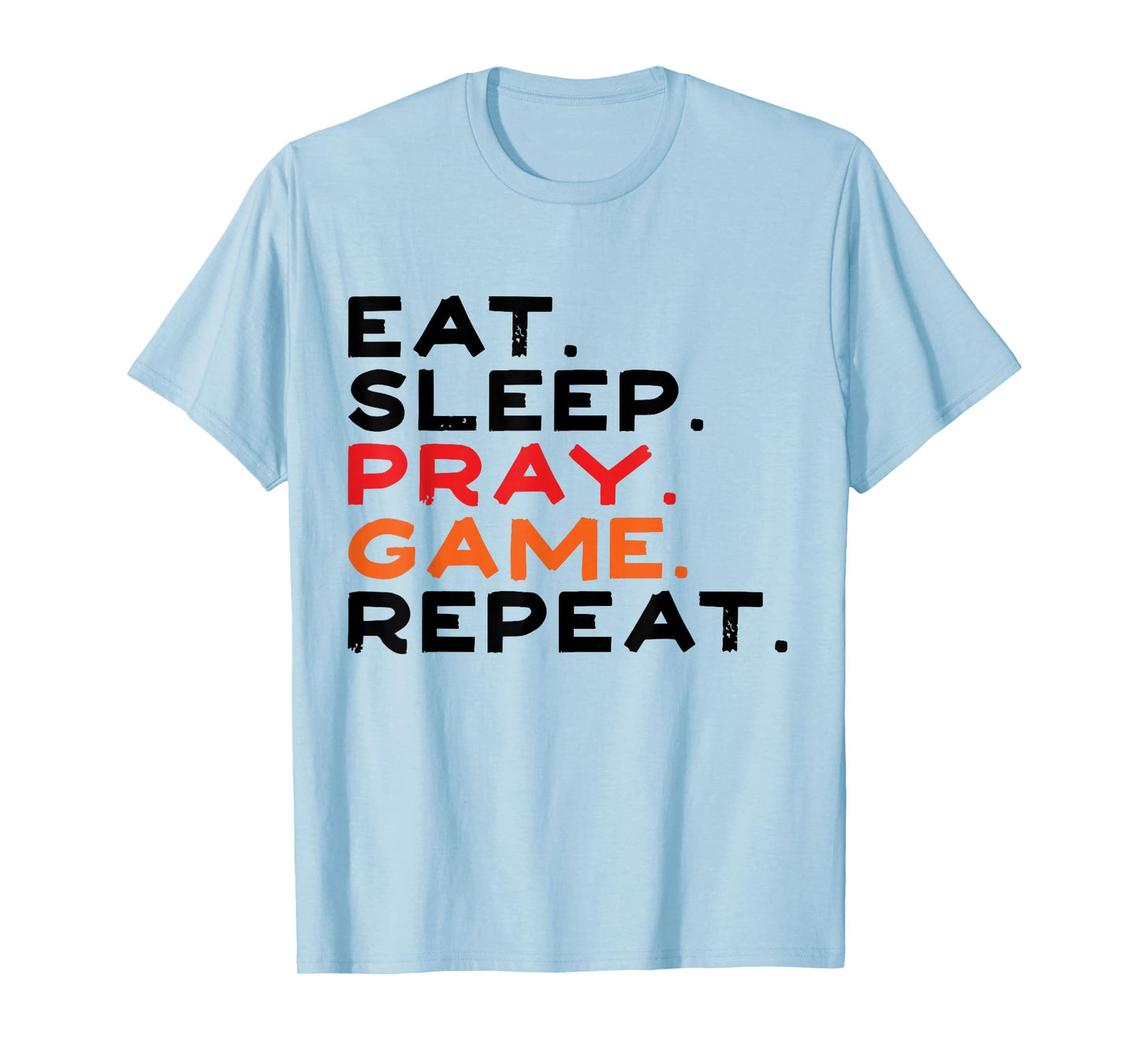 Eat Sleep Pray Game Repeat Retro Vintage Funny Gaming Boys T-Shirt