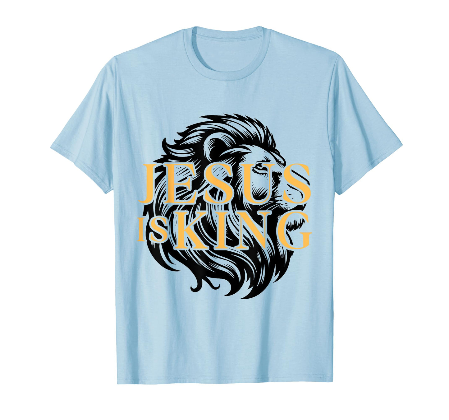 Jesus Is King Christian Lion Graphic T-Shirt