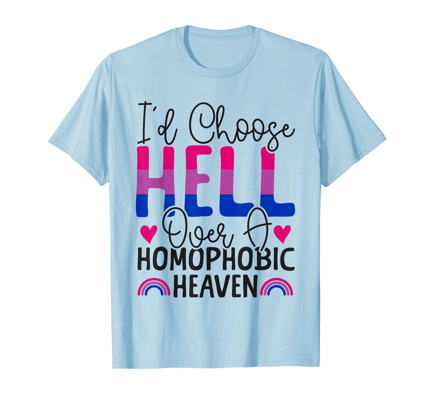 Bisexual Bi Pride Flag Colors Bible Faith Christian I'd T-Shirt