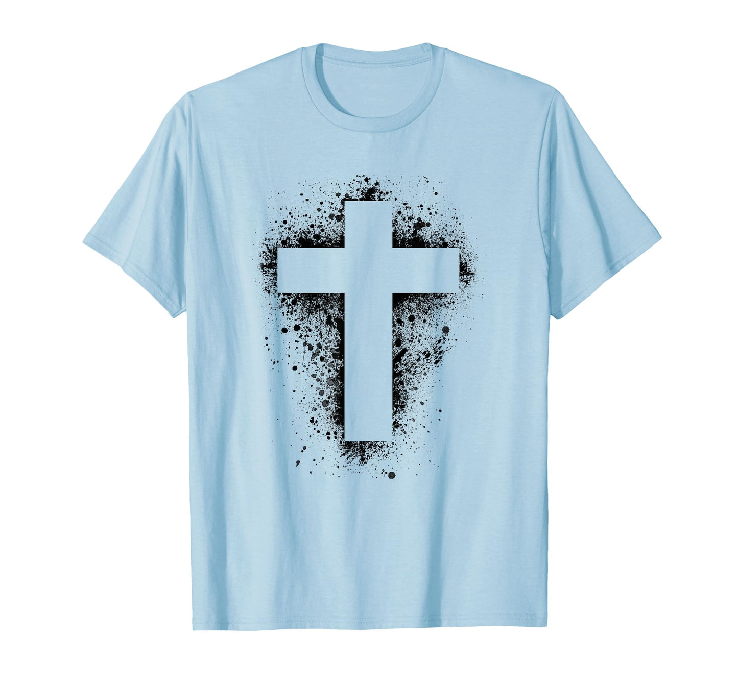Paint Splatter, Distressed Crucifix t-shirt, cross, church T-Shirt