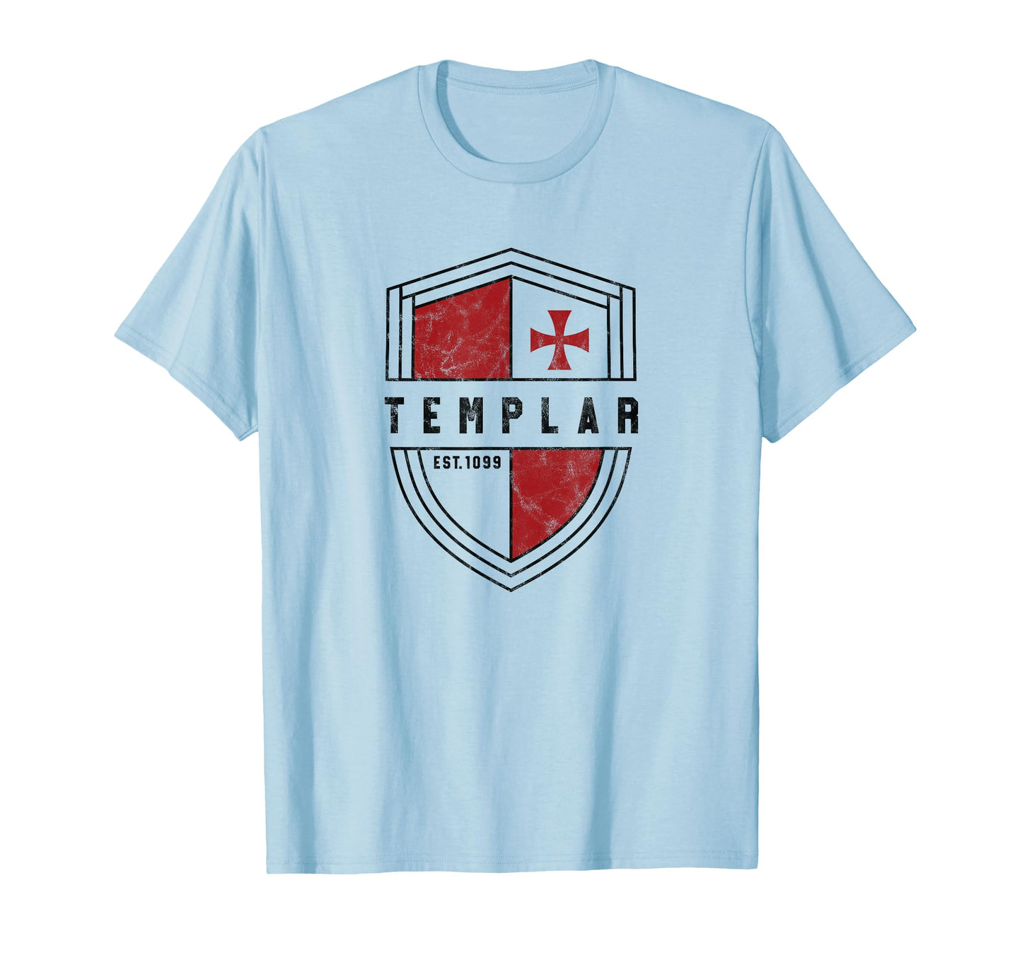 Templar Cross and Shield Vintage Medieval Cruise T-Shirt