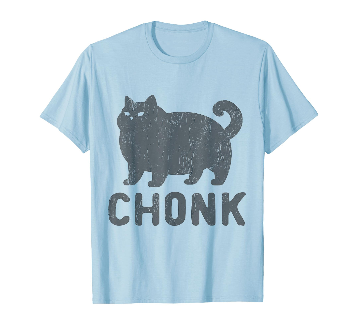 Chunk Black Cat Chubby Funny Chonky Meme Animal Cats Lover Men Women T-Shirt