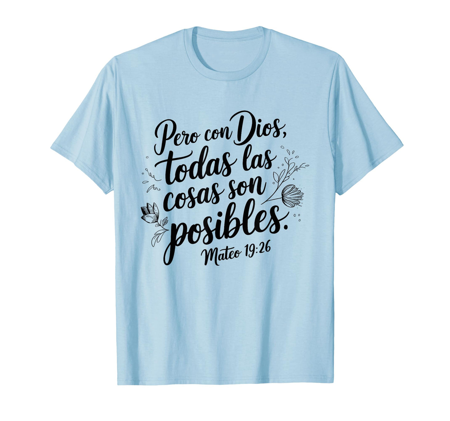 Bible Verse Design for Men Women in Spanish - Spanish Bible T-Shirt